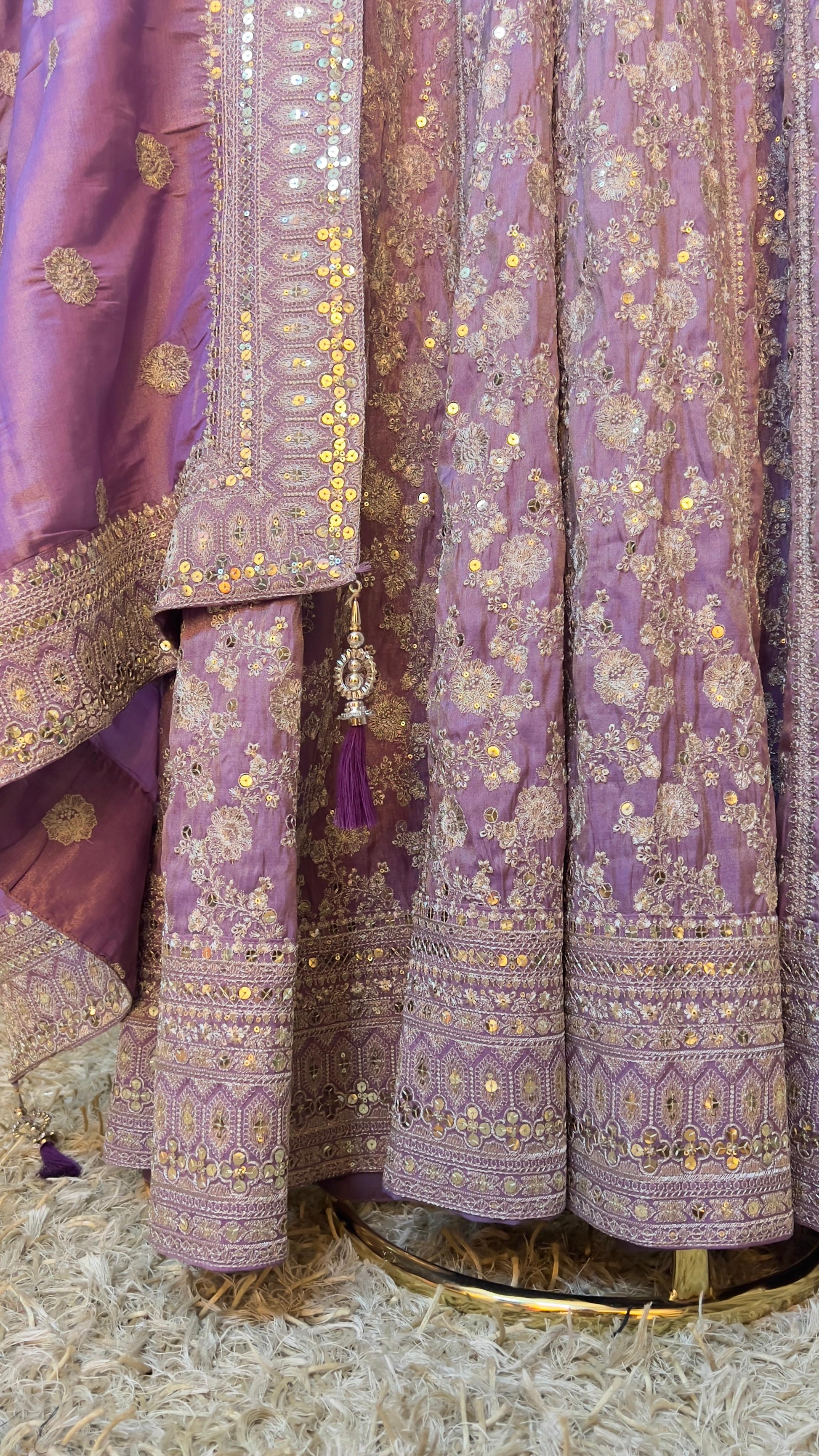 SIMMER TISSUE FLOOR LENGHT ANARKALI DRESS,SANGEET,FESTIVE TRADITIONAL,FUNCTIONAL OUTFIT