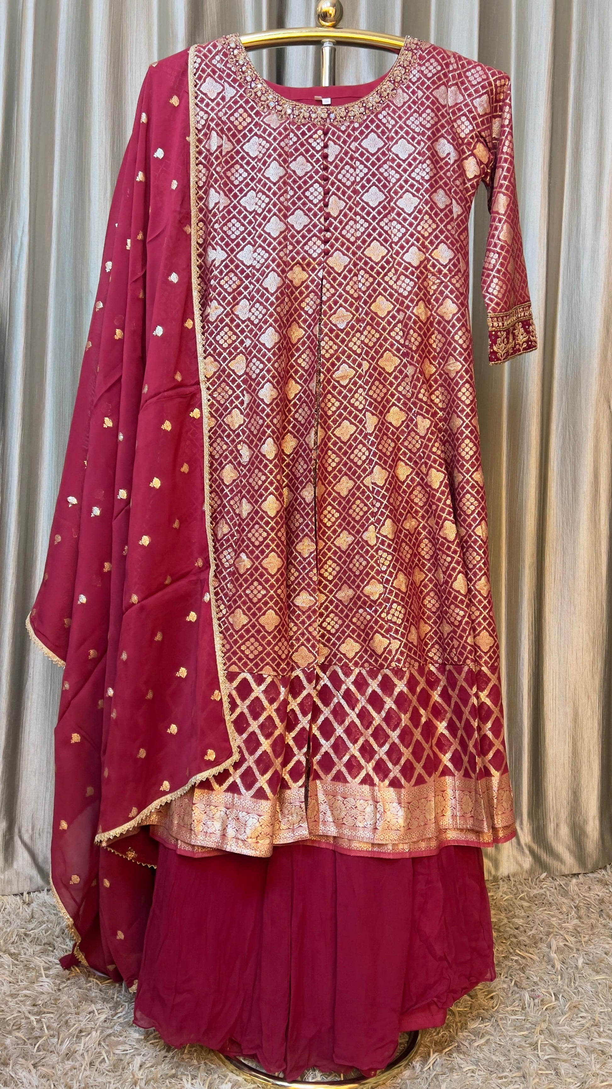 BANARSI LOOK ANARAKLI DRESS, WEDDING,TRADITIONAL,FESTIVE OCCASSION WEAR