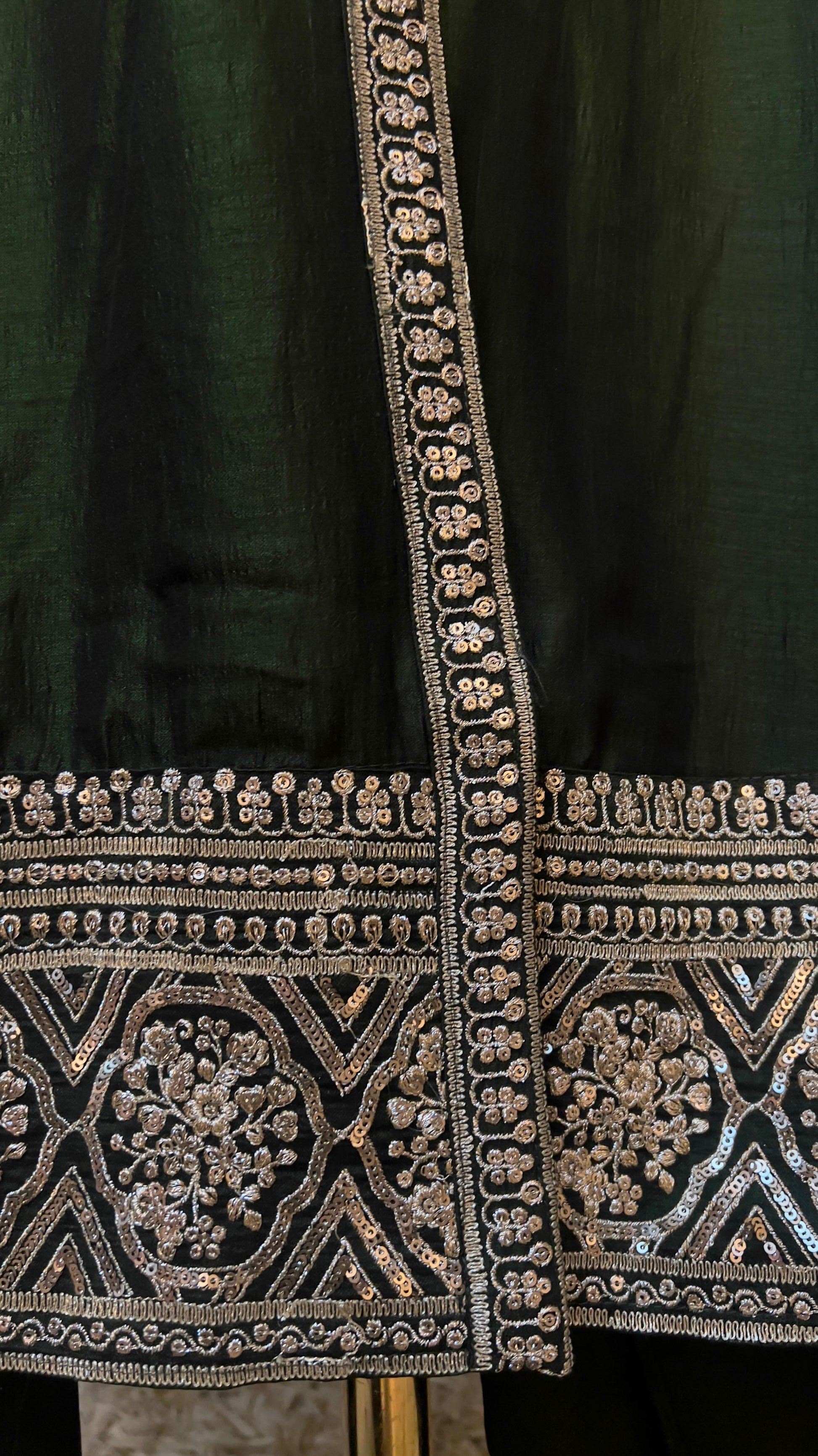 ANGRAKHA PATTERN A-LINE KURTA SET MEHNDI,CEREMONY,EVENING FUNCTION, FESTIVE OCCASSSION OUTFIT