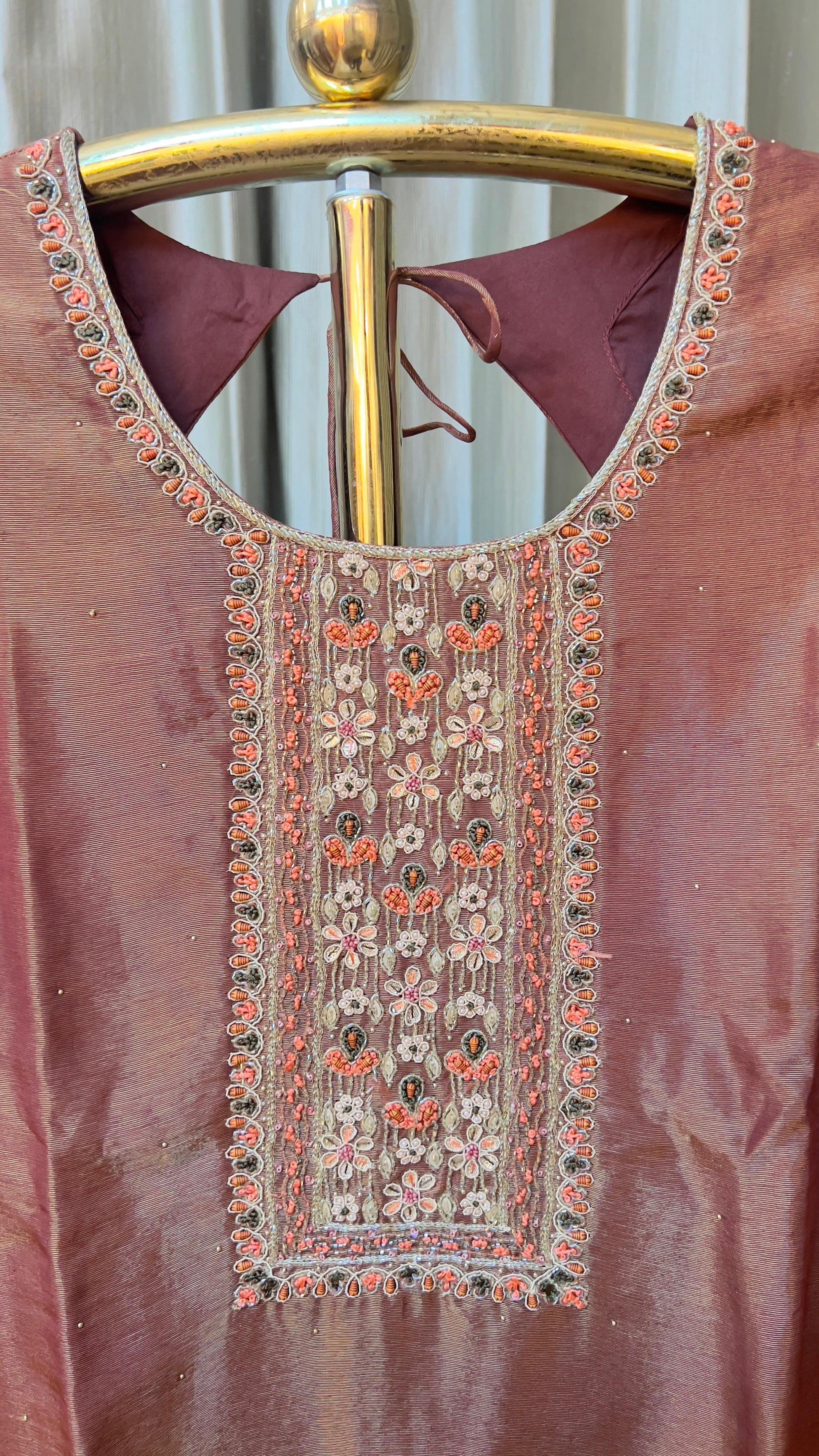 SIMMER TISSUE KURTA SET. TRADITIONAL. FESTIVE OCCASSION,FUNCTIONAL WEAR
