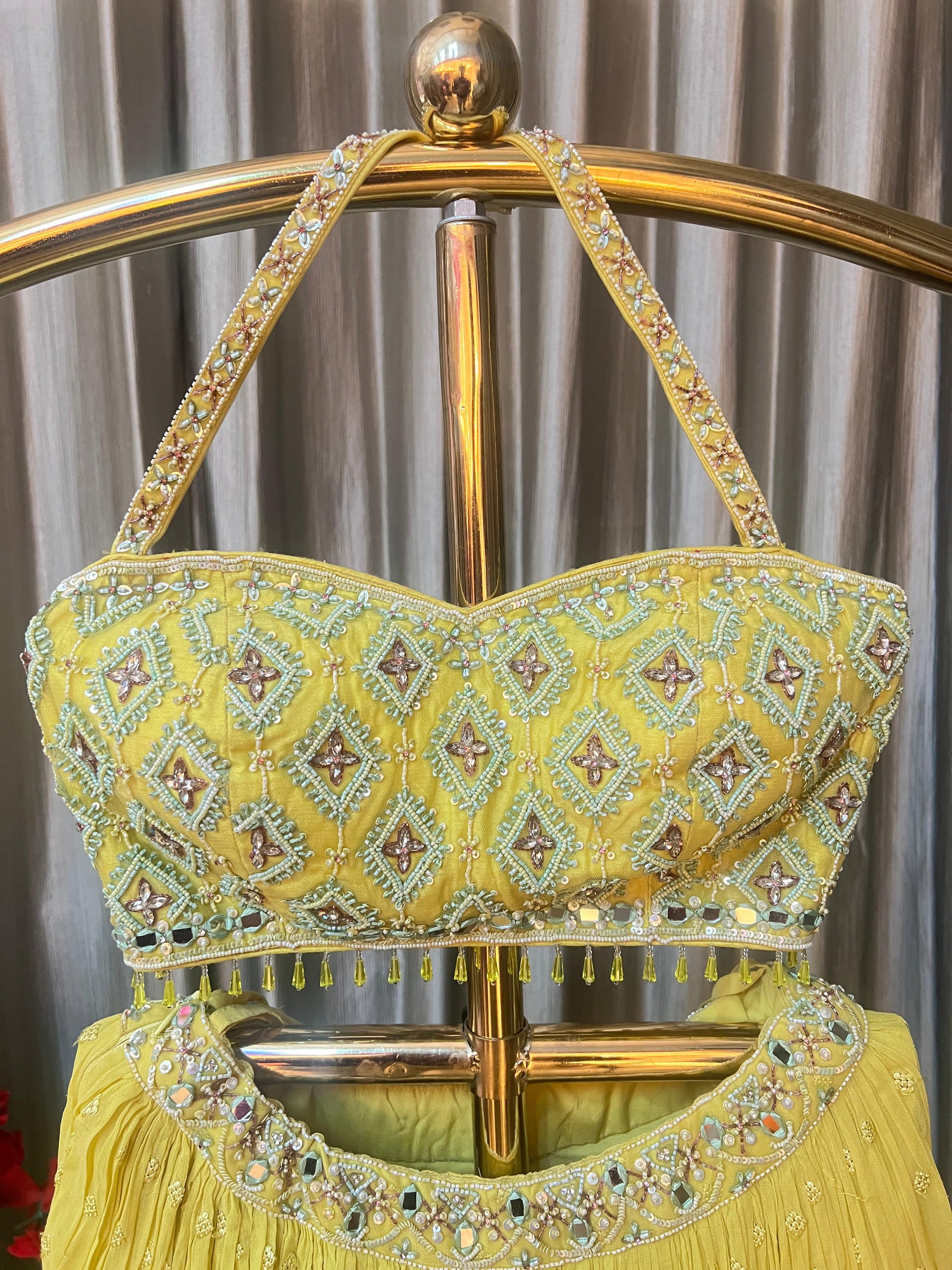 GEORGETTE LEHNGA ETHENIC WEAR,HALDI,FESTIVE,TRADITIONAL FUNCTION WEAR