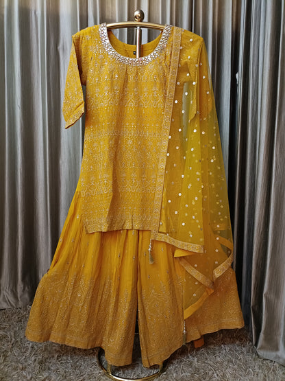 PLUS SIZE,PARTY WEAR,HALDI,MEHNDI,PALAZZO,GHARARA