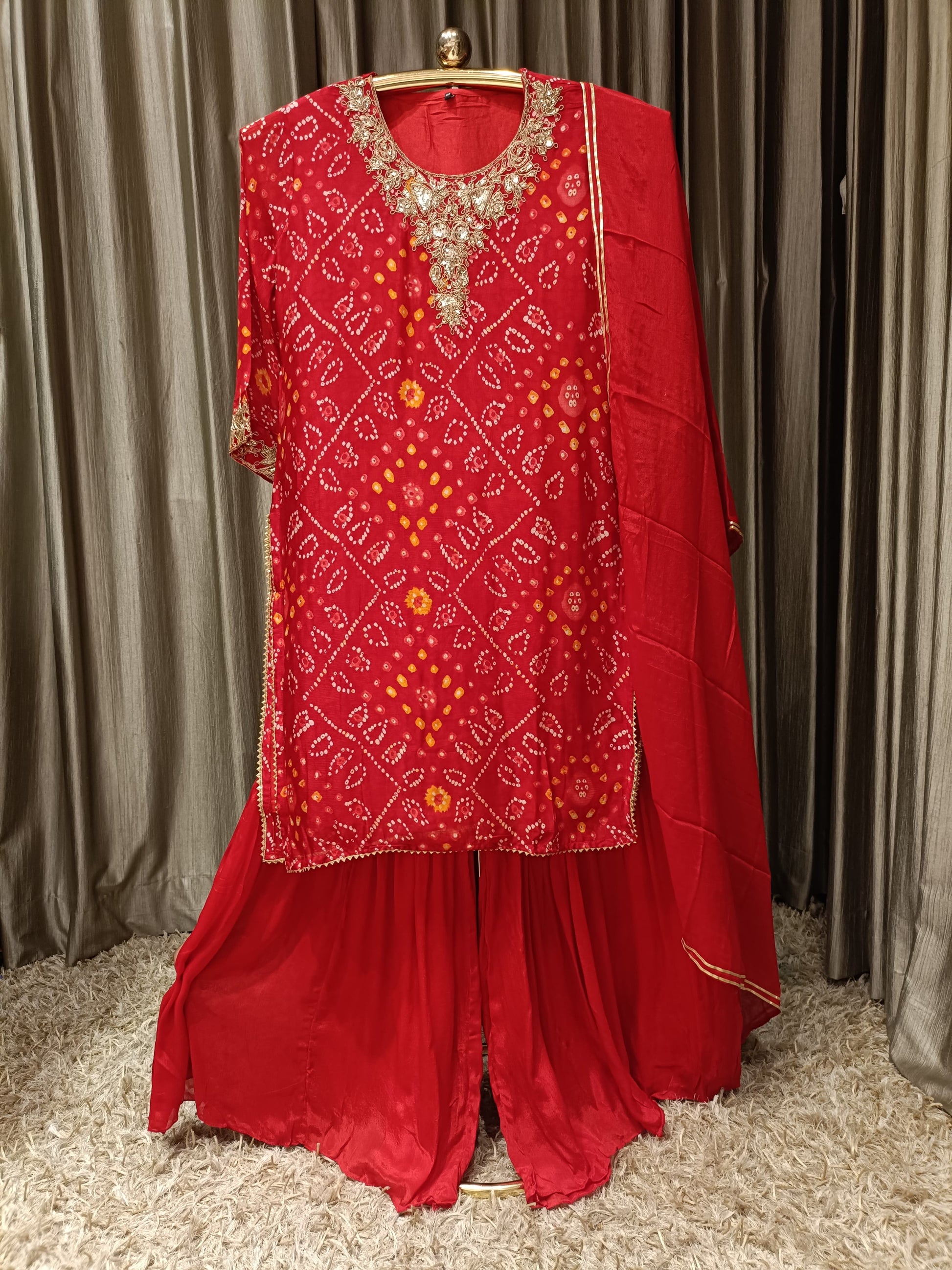 BANDHANI,PLUS SIZE,TRADITIONAL,FESTIVAL WEAR,PALAZZO,GHARARA