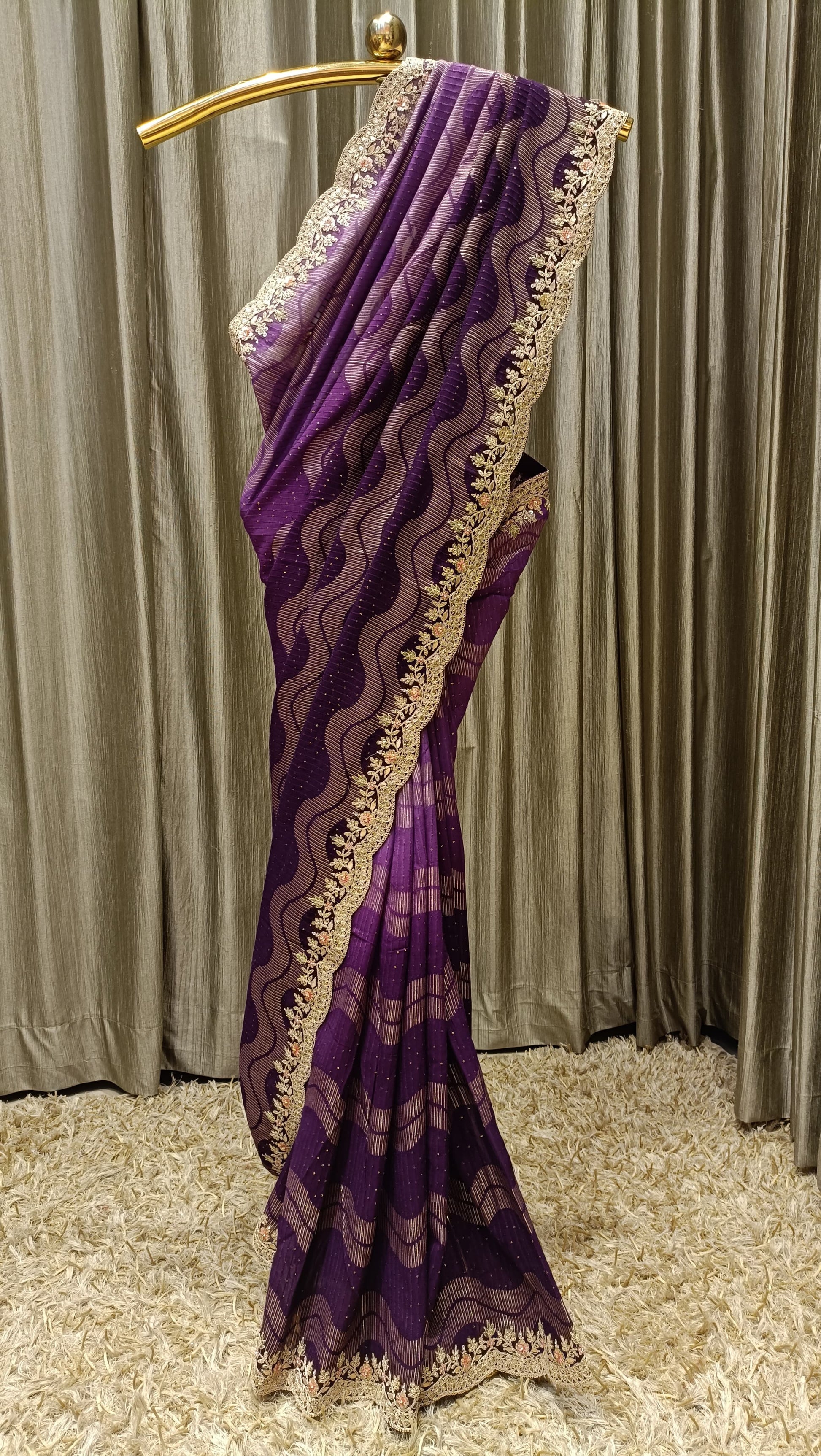 ELEGANT PARTY WEAR SAREE, SANGEET,TRADITIONAL,FUNCTIONAL