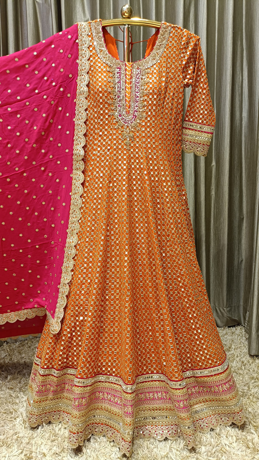 ANARKALI FESTIVE OCCASSION HALDI,RECEPTION,WEDDING,FUNCTIONAL OUTFIT