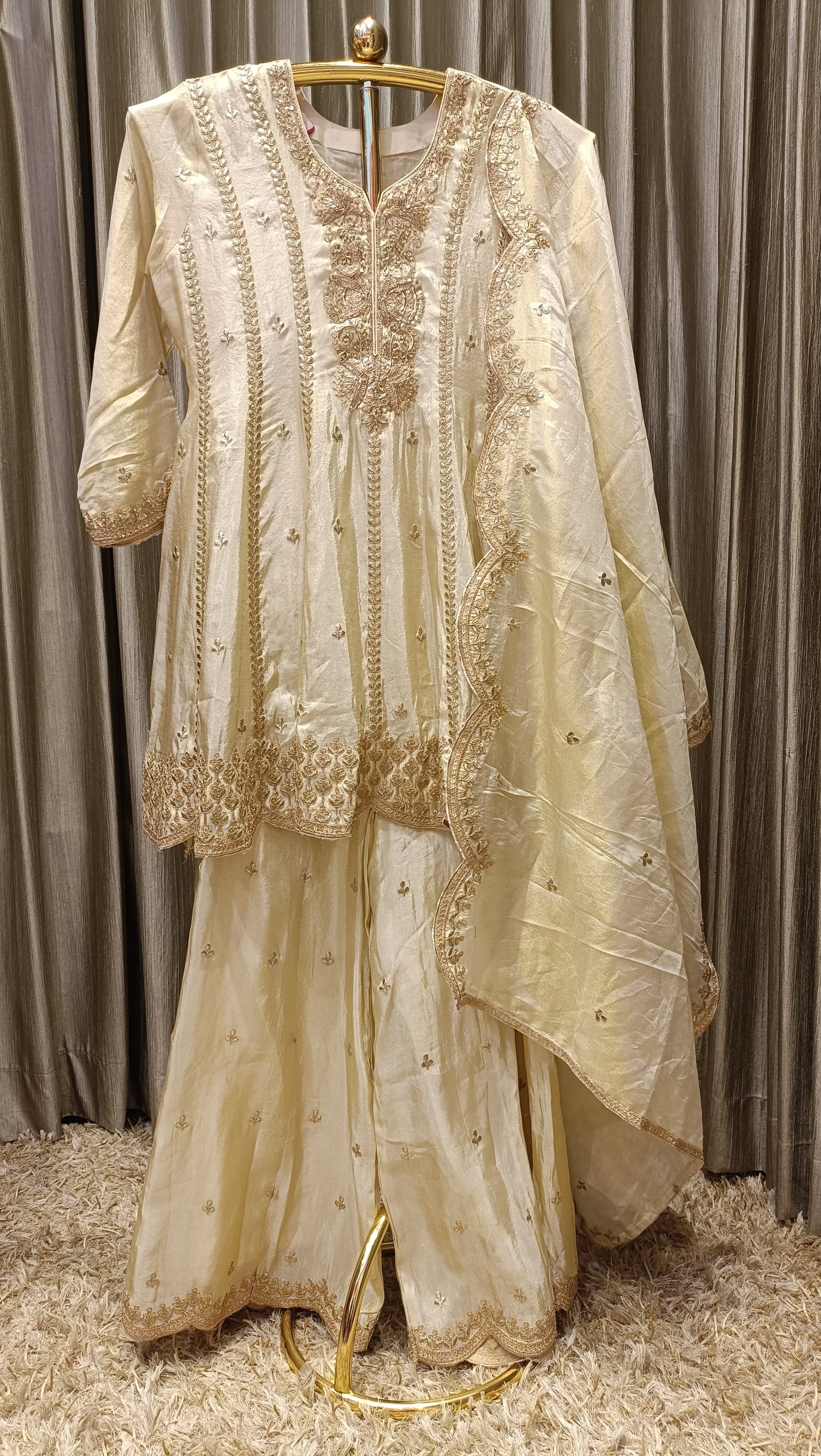 SILK PALAZZO SUIT OCCASION,FESTIVE,PARTY WEAR OUTFIT