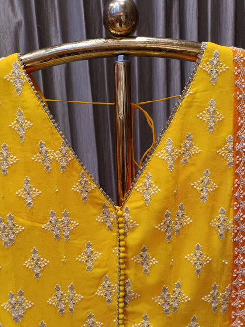 A-LINE FLARE TOP WITH PALAZZO SET,HALDI,FESTIVE,OCCASSION PARTY WEAR