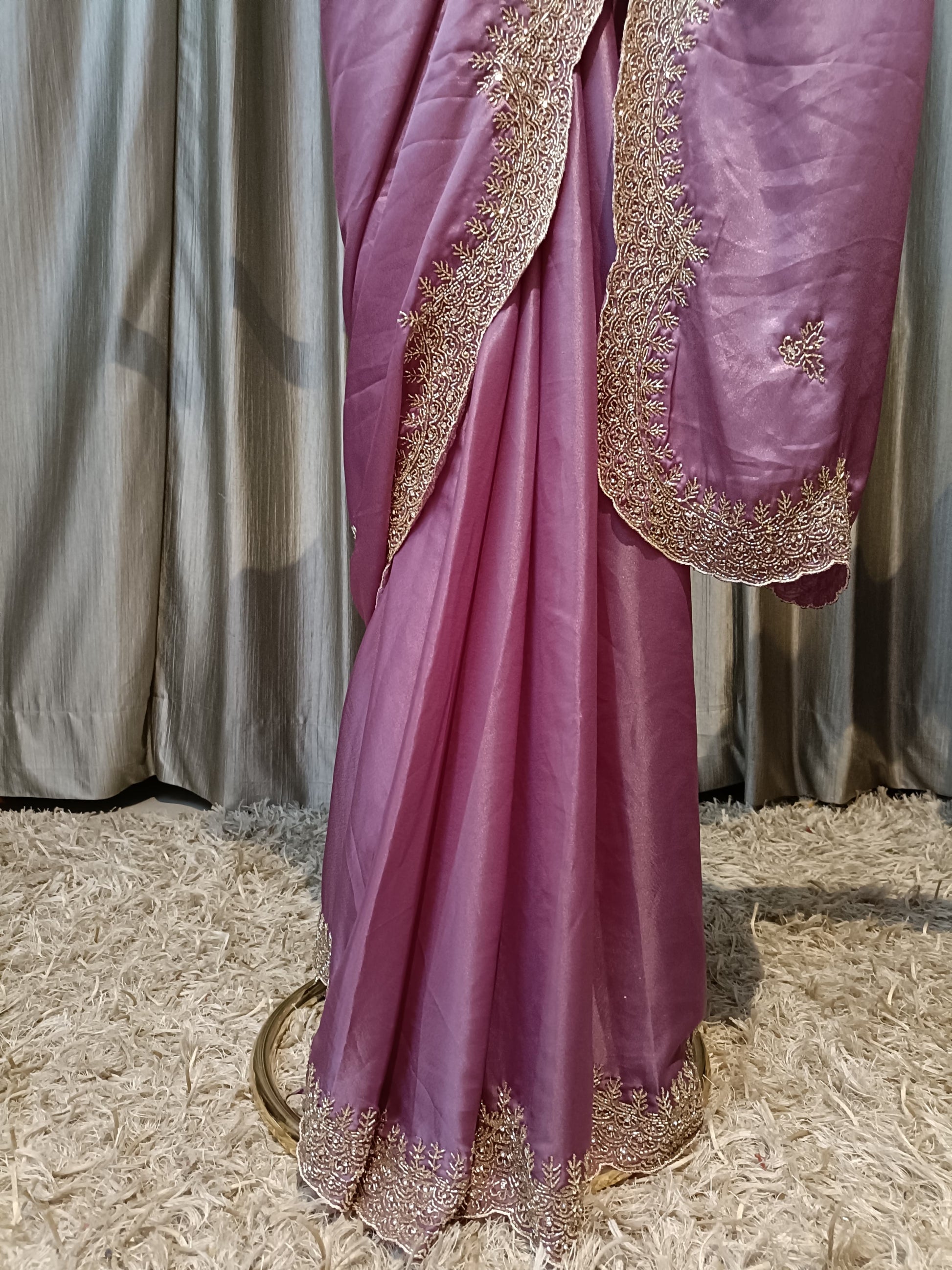 SIMMER TISSUE SAREE ,COCKTAIL PARTIES,EVENING EVENT, RECEPTION