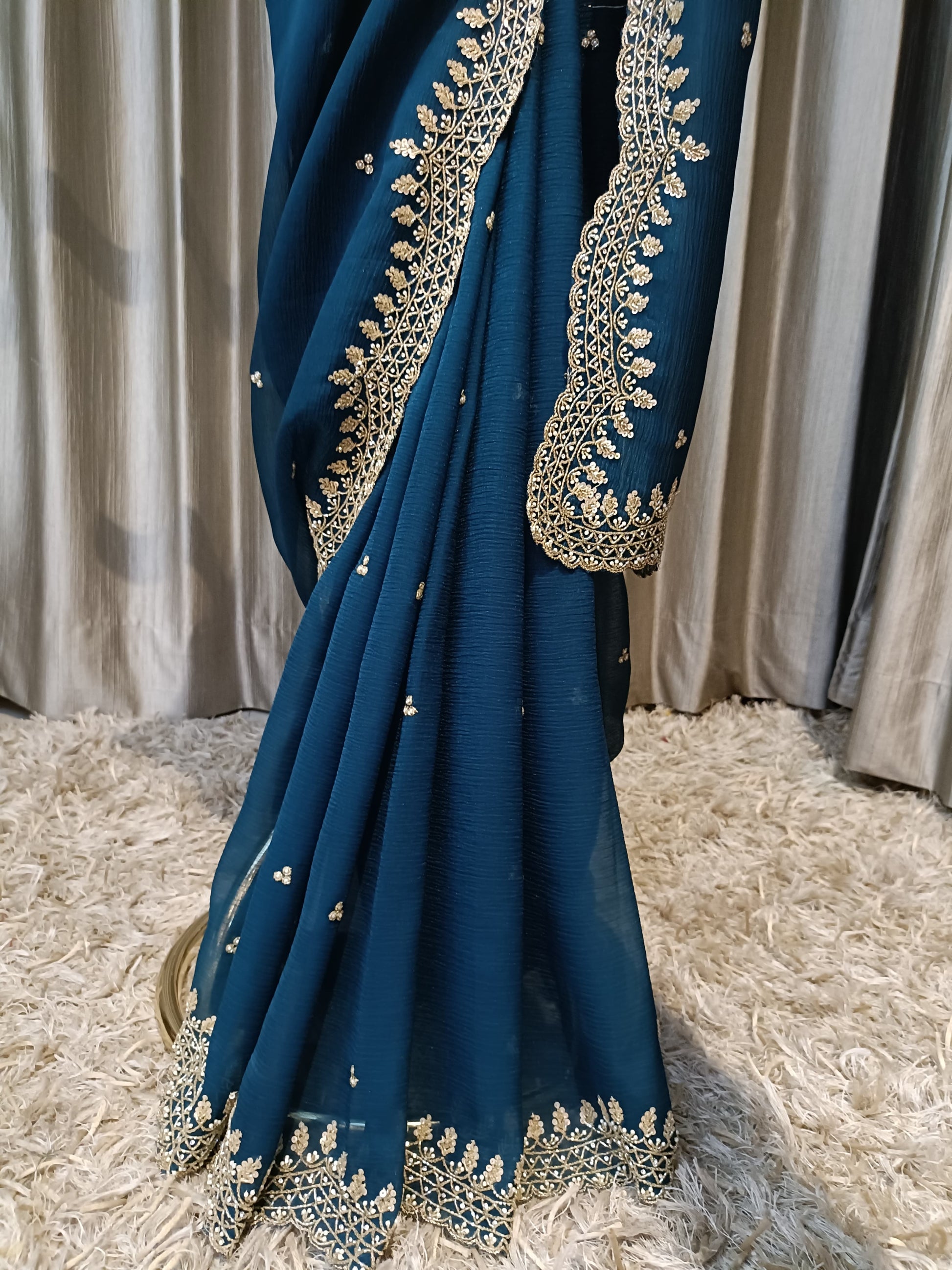 CRUSH ORGANZA SAREE FESTIVE OCASSION,PARTY WEAR SANGEET,