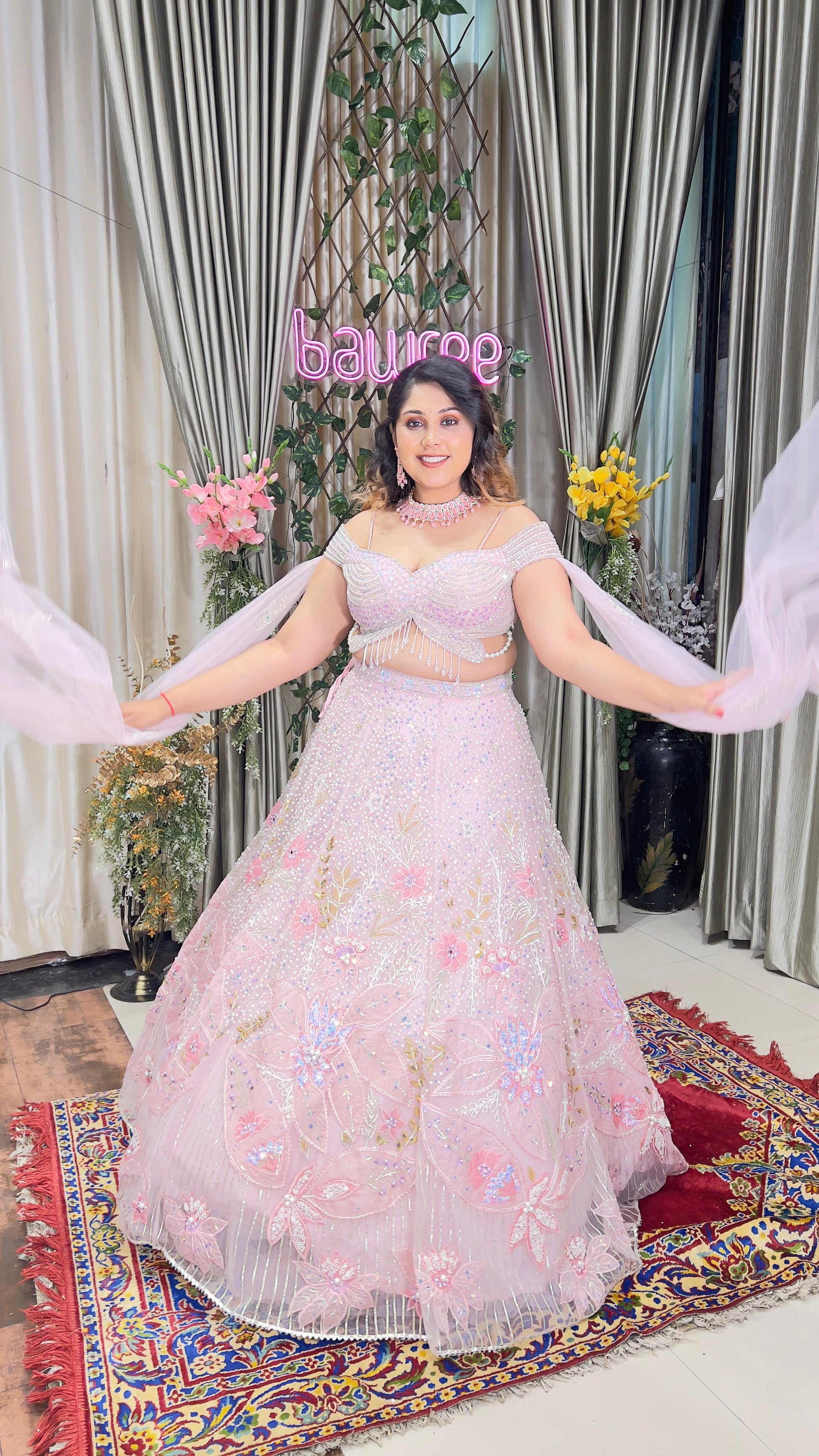 SANGEET,MEHNDI,RECEPTION LOOK LEHENGA CHOLI