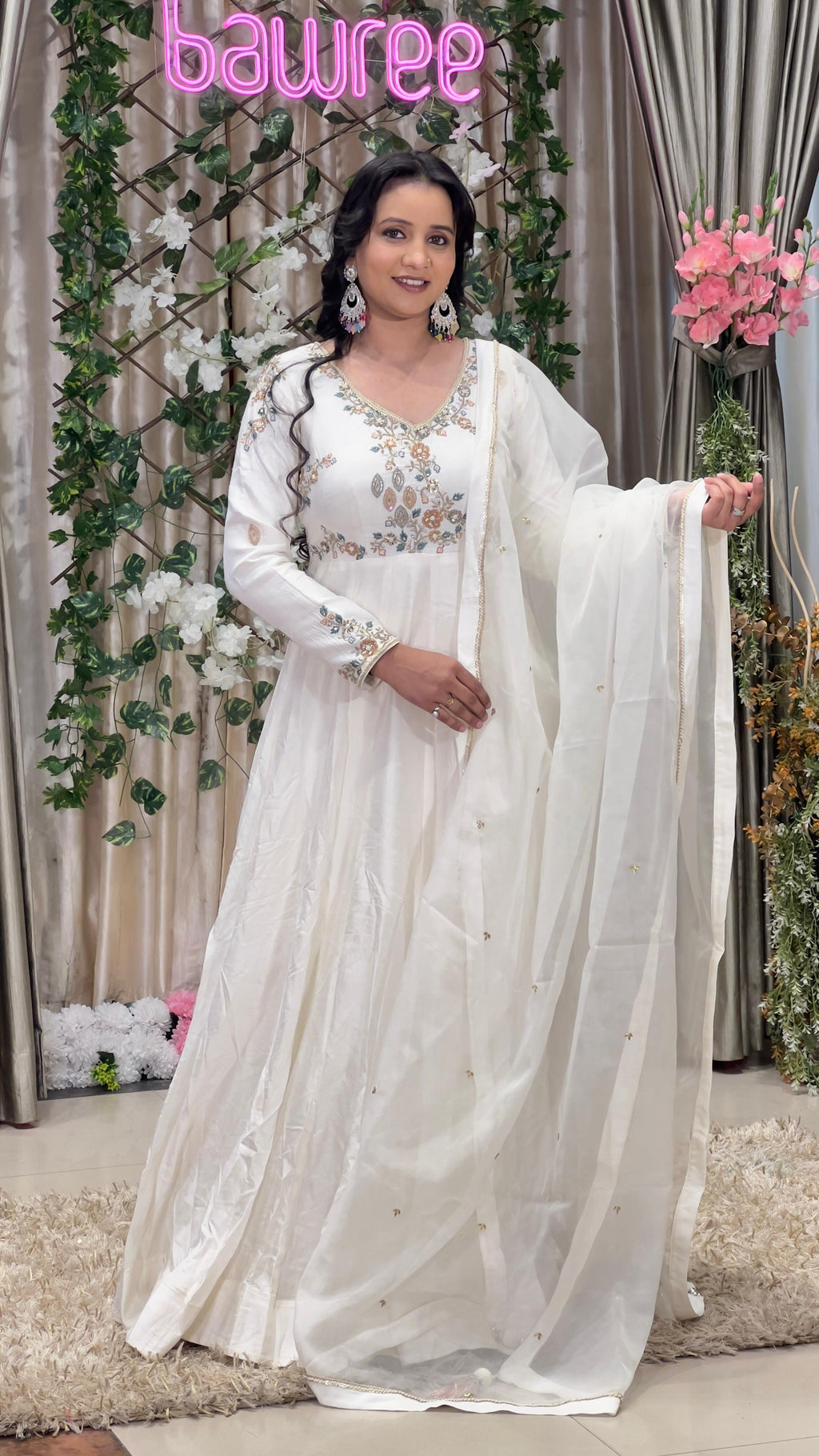 SILK ANARKALI FESTIVE OCCASSION,EVENING OUTFIT