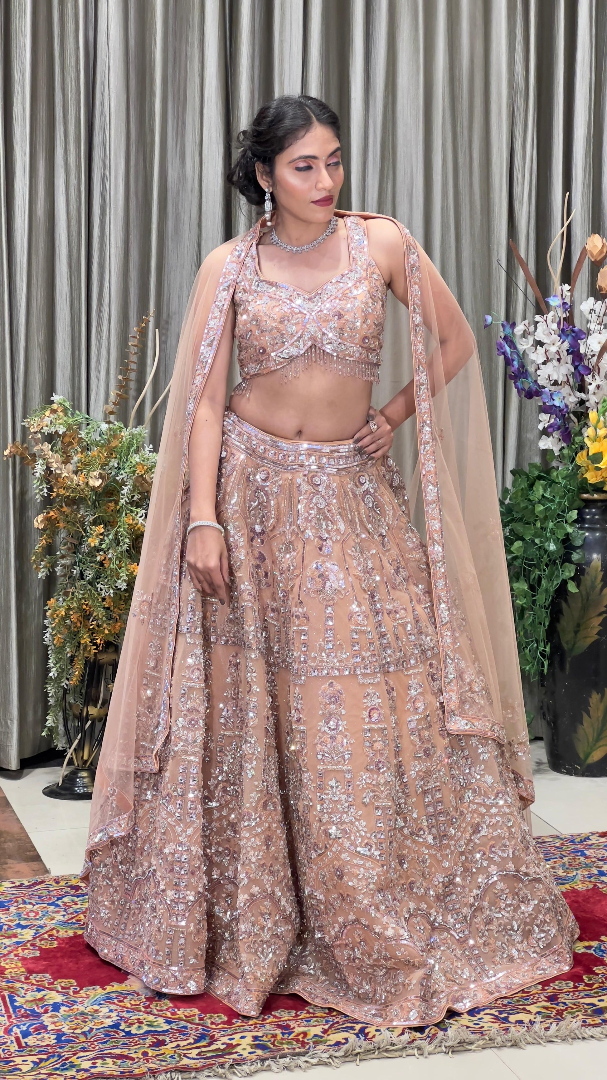 WEDDING,RECEPTION BRIDAL WEAR DESIGNER LEHENGA CHOLI