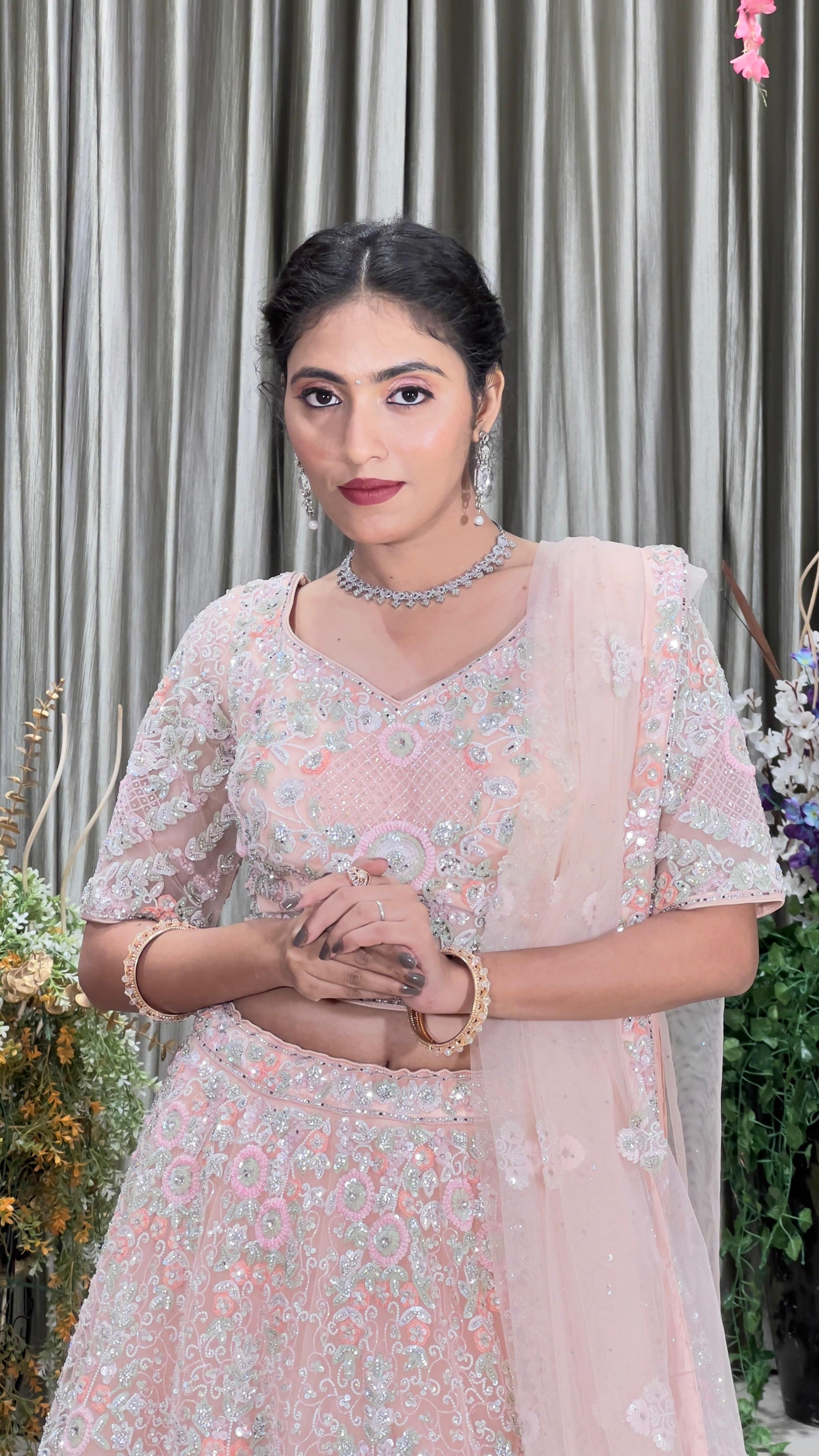 ENGAGEMENT,RECEPTION & WEDDING WEAR DESIGNER LEHENGA CHOLI