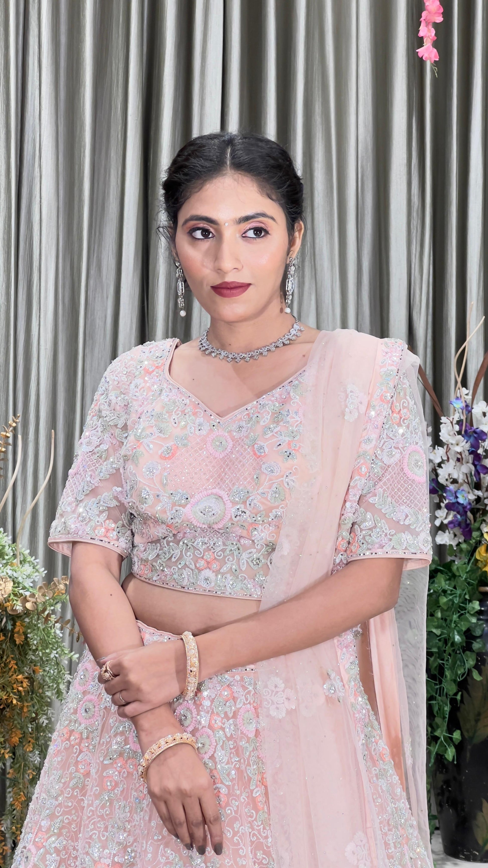 ENGAGEMENT,RECEPTION & WEDDING WEAR DESIGNER LEHENGA CHOLI