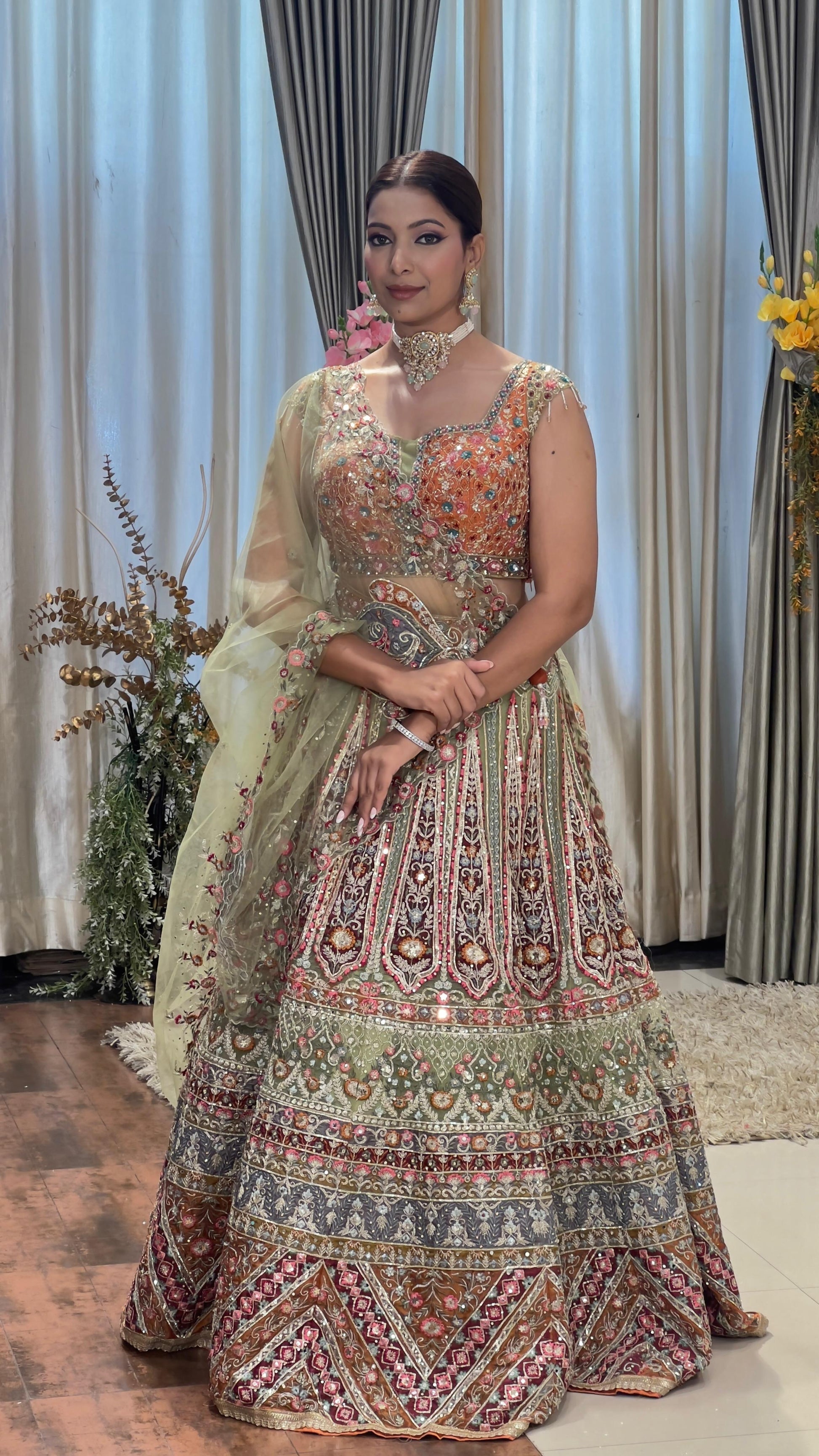 RECEPTION,WEDDING FUNCTION LEHENGA CHOLI