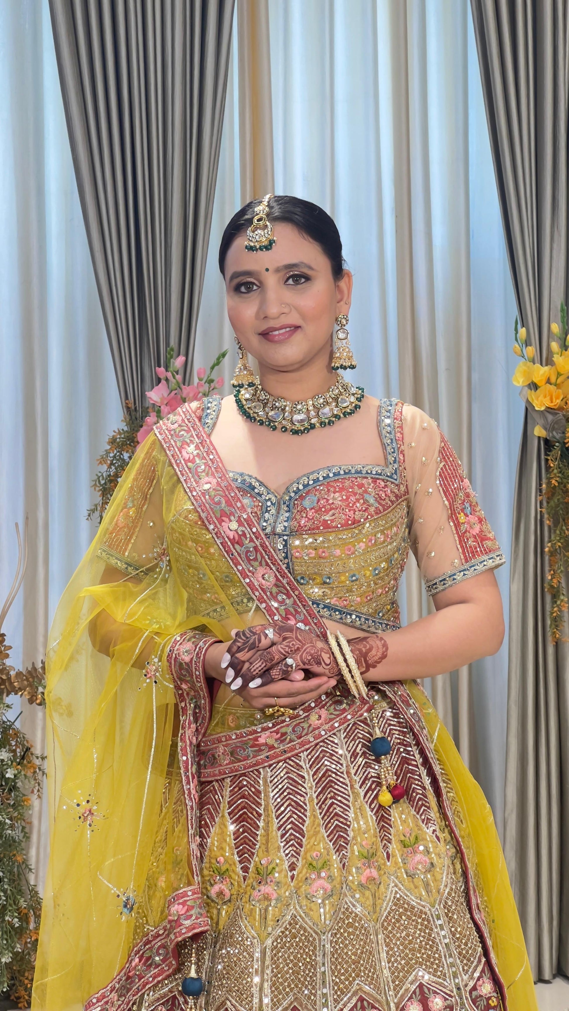 HALDI AND WEDDING FUNCTION WEAR LEHENGA CHOLI