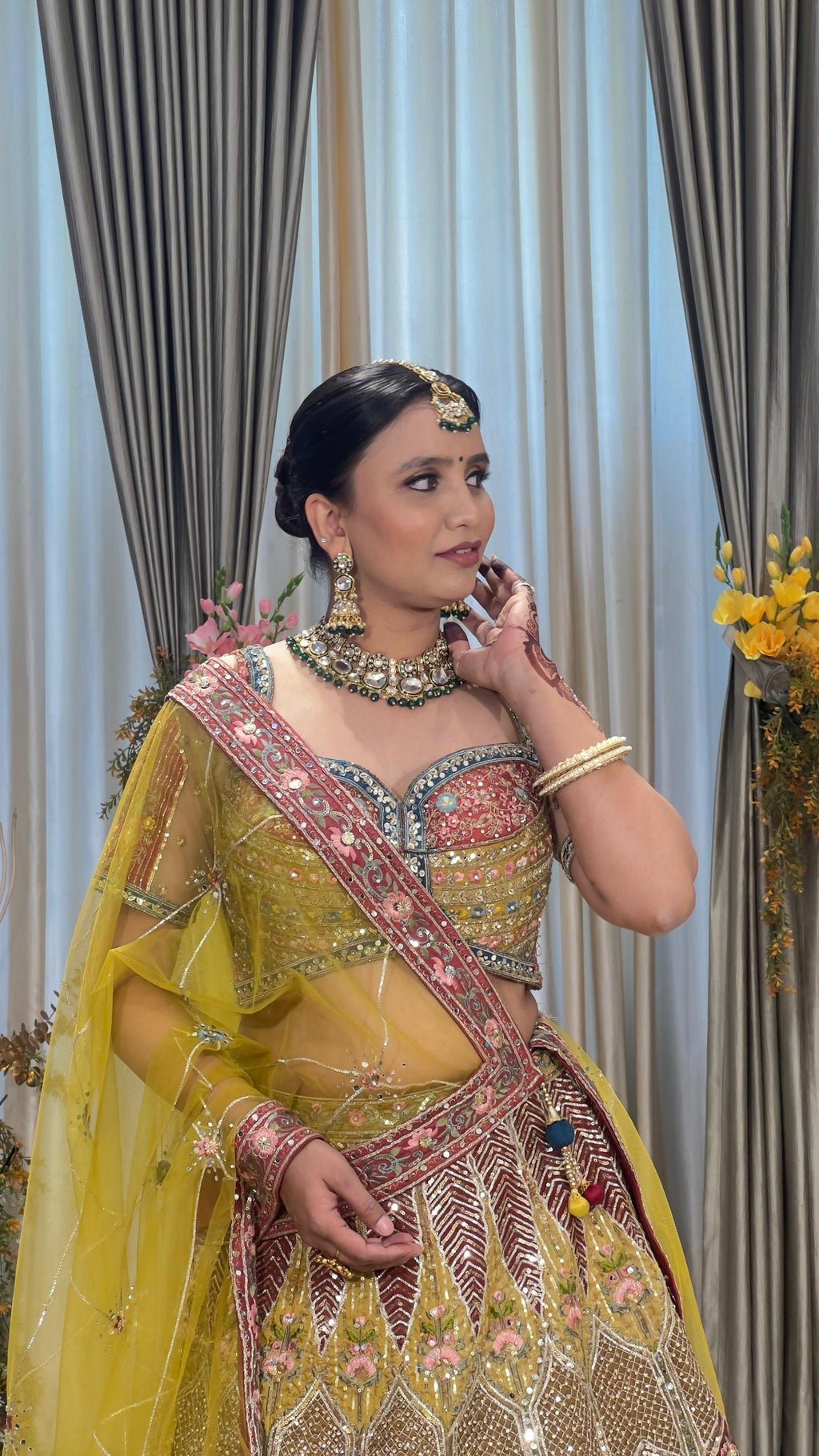HALDI AND WEDDING FUNCTION WEAR LEHENGA CHOLI