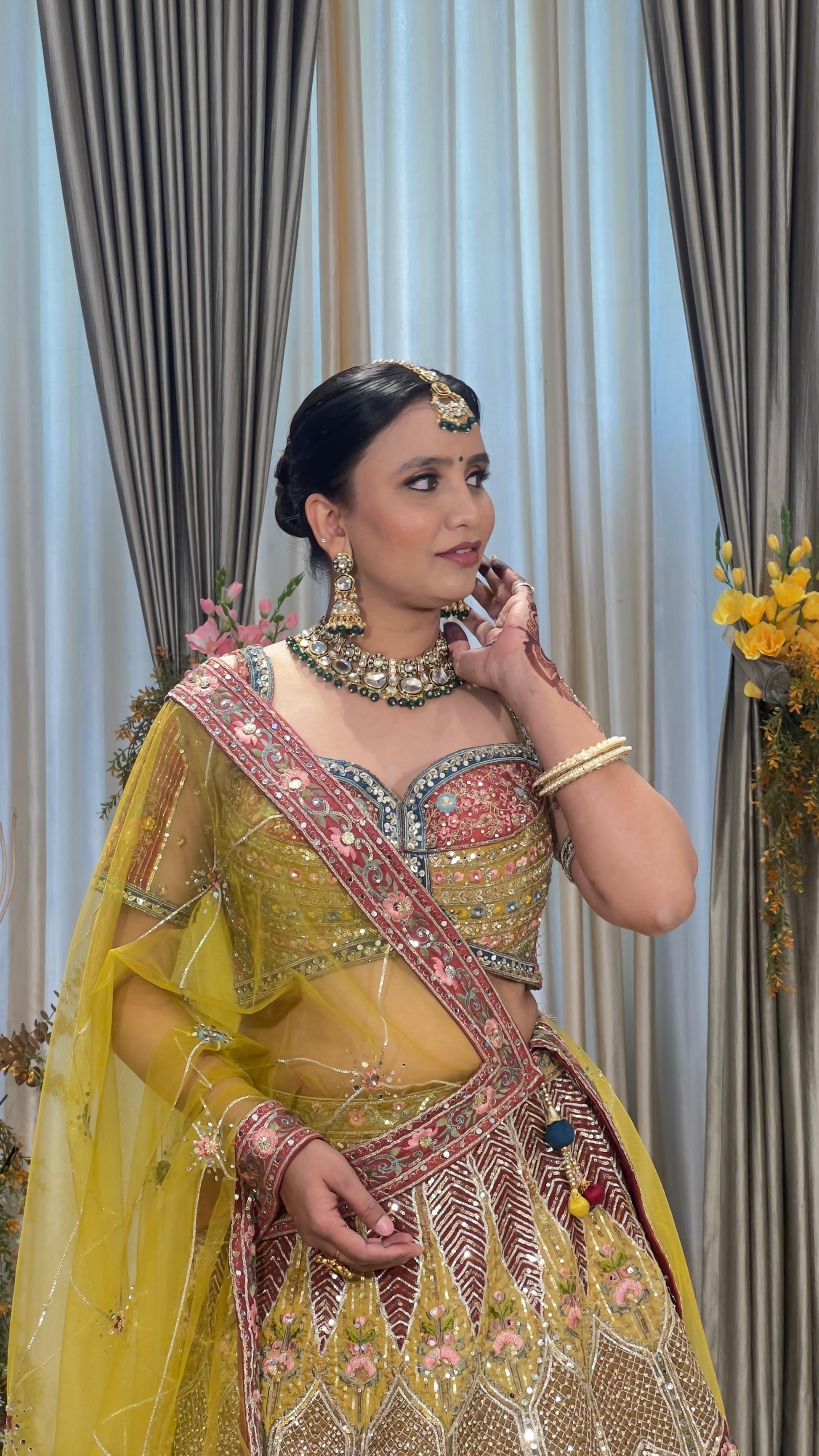 HALDI AND WEDDING FUNCTION WEAR LEHENGA CHOLI