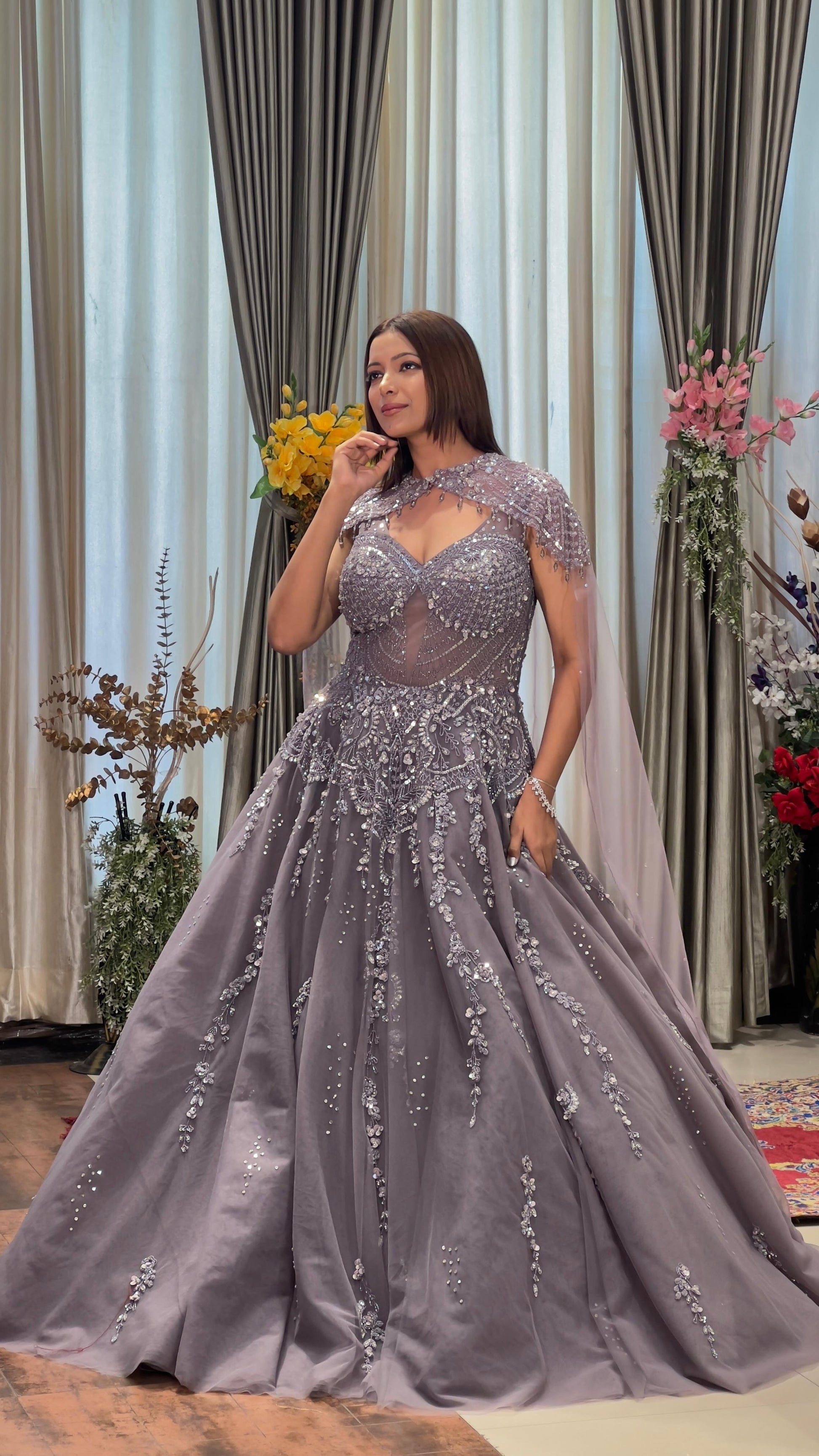 PARTY WEAR,SANGEET,RECEPTION,COCKTAIL BALL GOWN