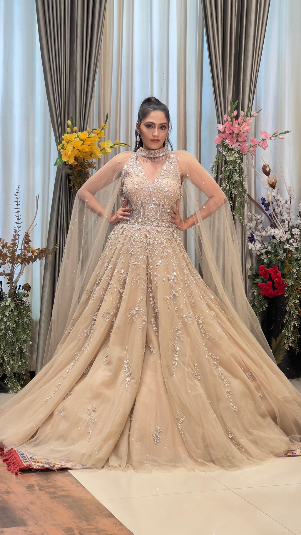 COCKTAIL,SANGEET,RECEPTION,WEDDING,PARTY BALL GOWN