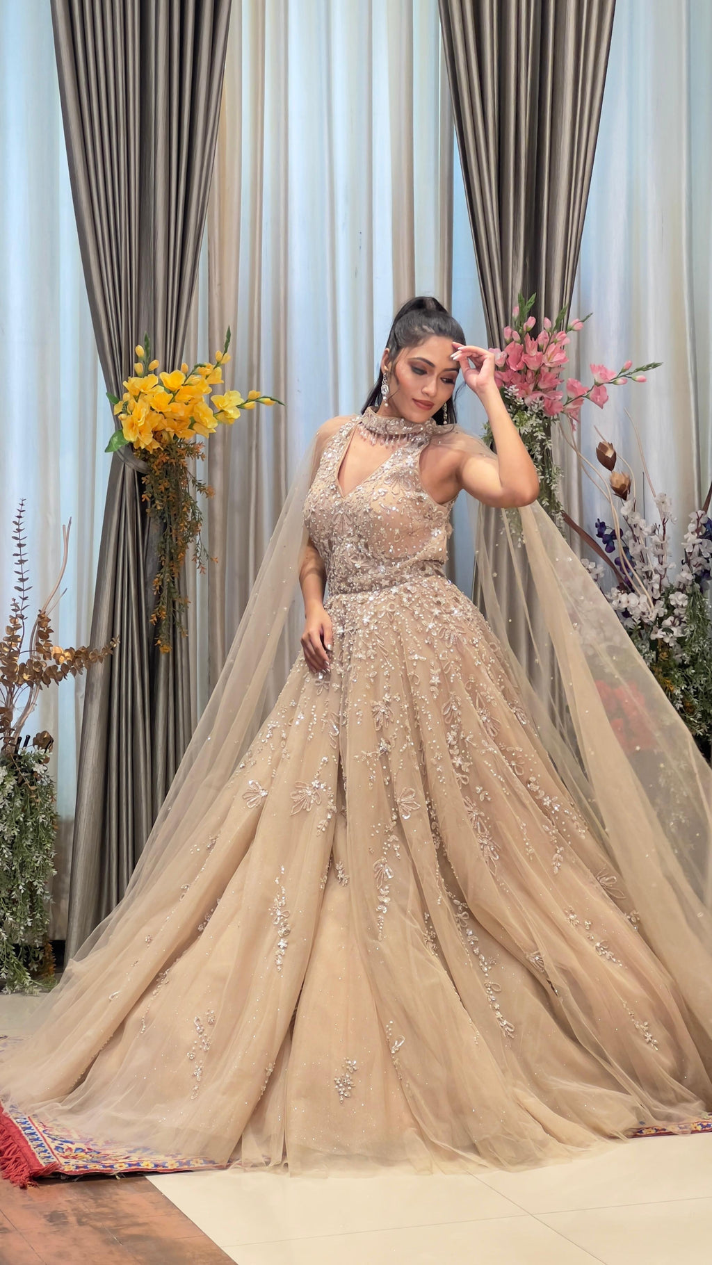 COCKTAIL,SANGEET,RECEPTION,WEDDING,PARTY BALL GOWN