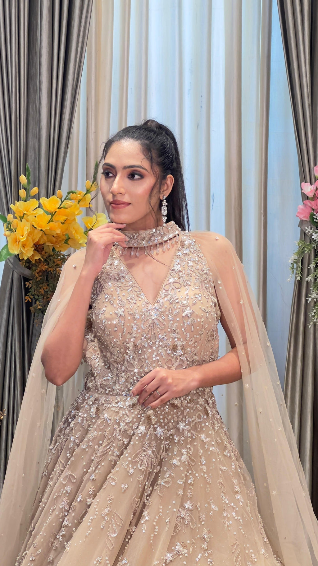 COCKTAIL,SANGEET,RECEPTION,WEDDING,PARTY BALL GOWN