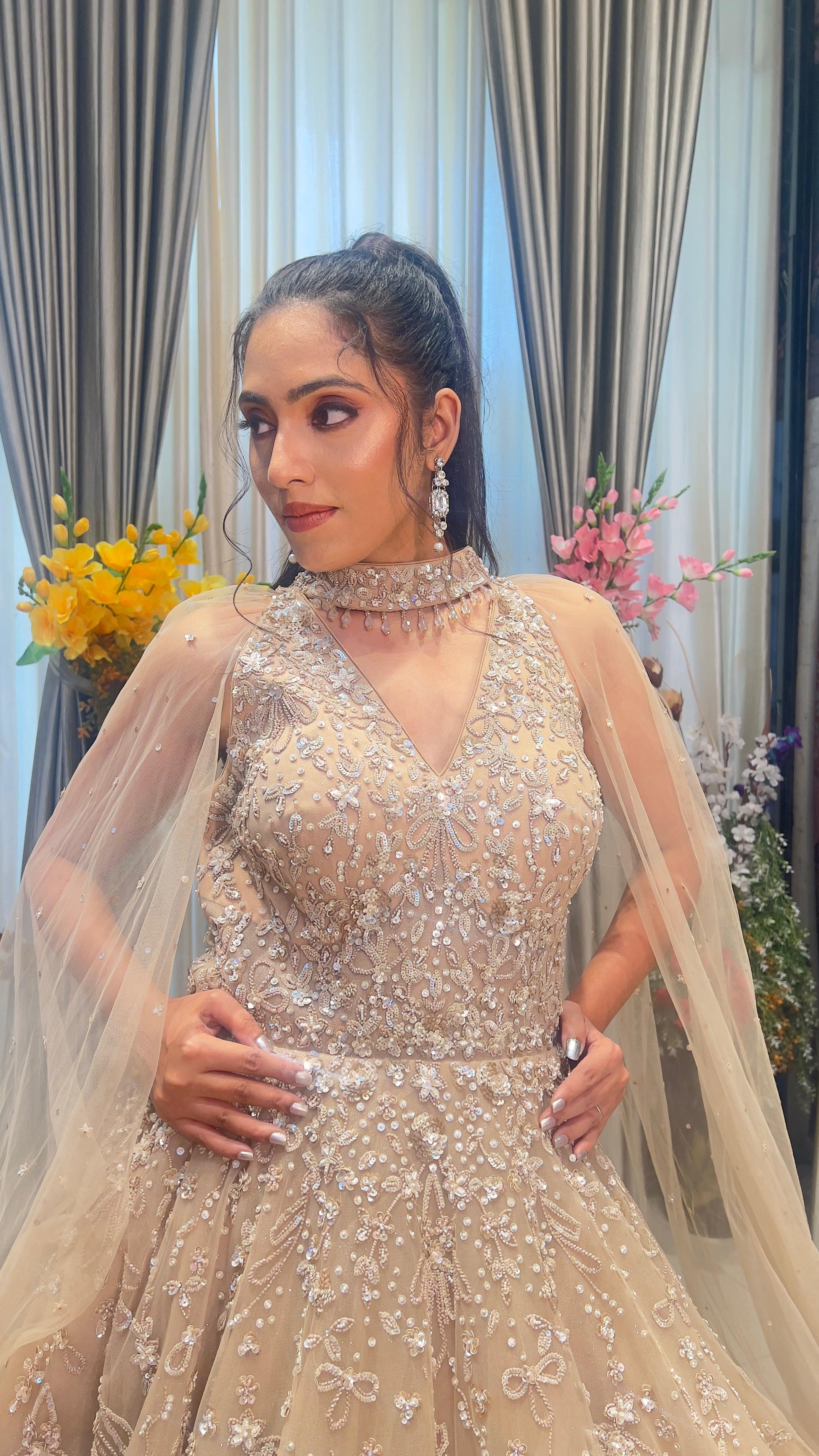 COCKTAIL,SANGEET,RECEPTION,WEDDING,PARTY BALL GOWN