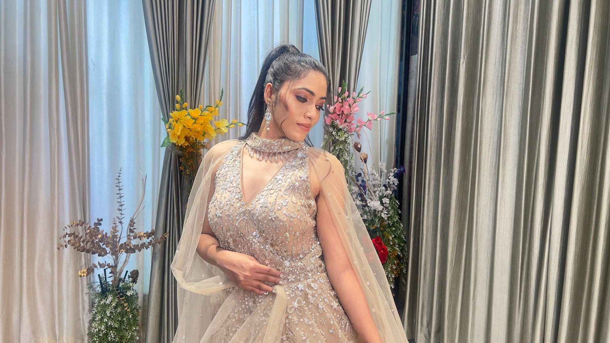 COCKTAIL,SANGEET,RECEPTION,WEDDING,PARTY BALL GOWN
