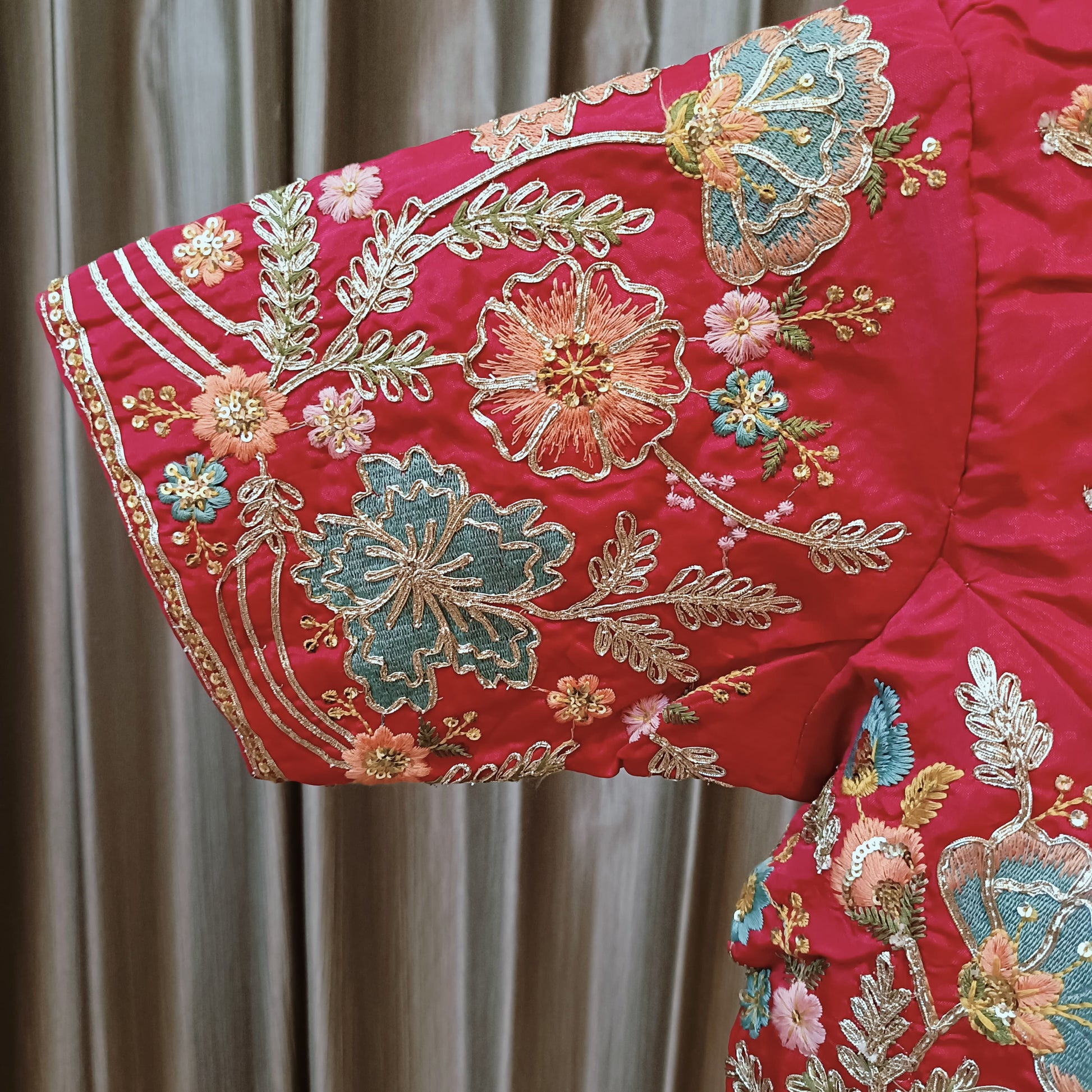 TRADITIONAL WEAR, HAND WORK READY BLOUSE SAREE