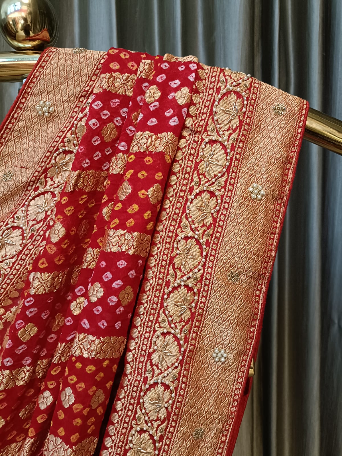 WEDDING,FESTIVAL,TRADITIONAL,BANDHNI SAREE