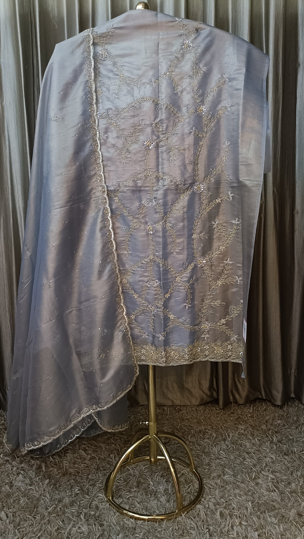 SIMMER ORGANZA DRESS MATERIAL FESTIVE WEAR