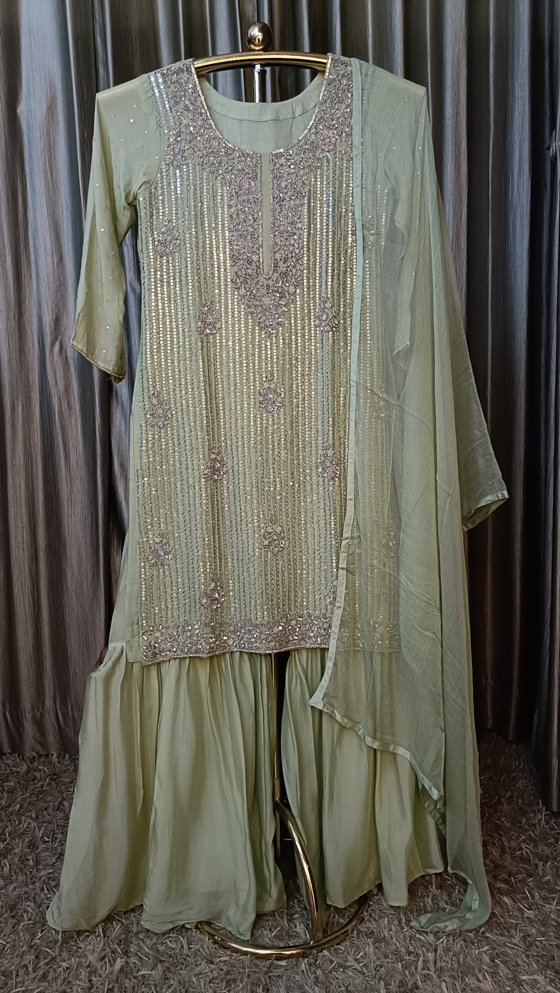 MEHNDI,SANGEET,FESTIVAL,PARTY WEAR GHARARA DRESS
