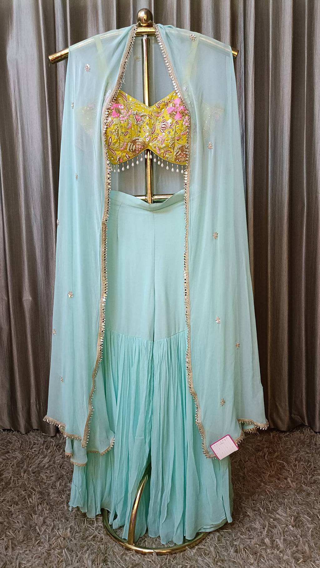 GHARARA SET INDO-WESTERN, RECEPTON,FESTIVE OCCASSION OUTFIT