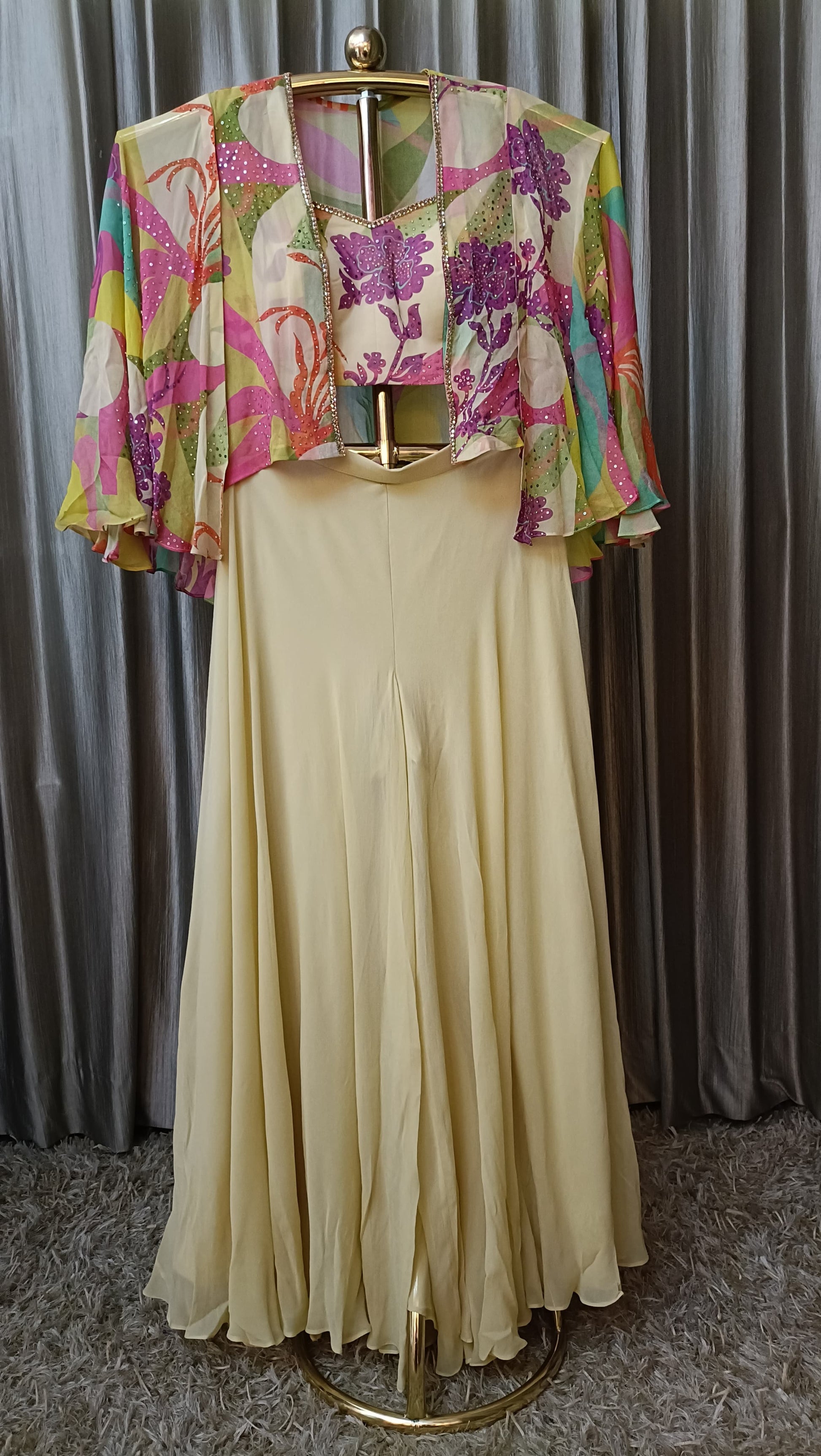 PALAZZO WITH CROP TOP SET MEHNDI,SANGEET,FESTIVE OCCASSION
