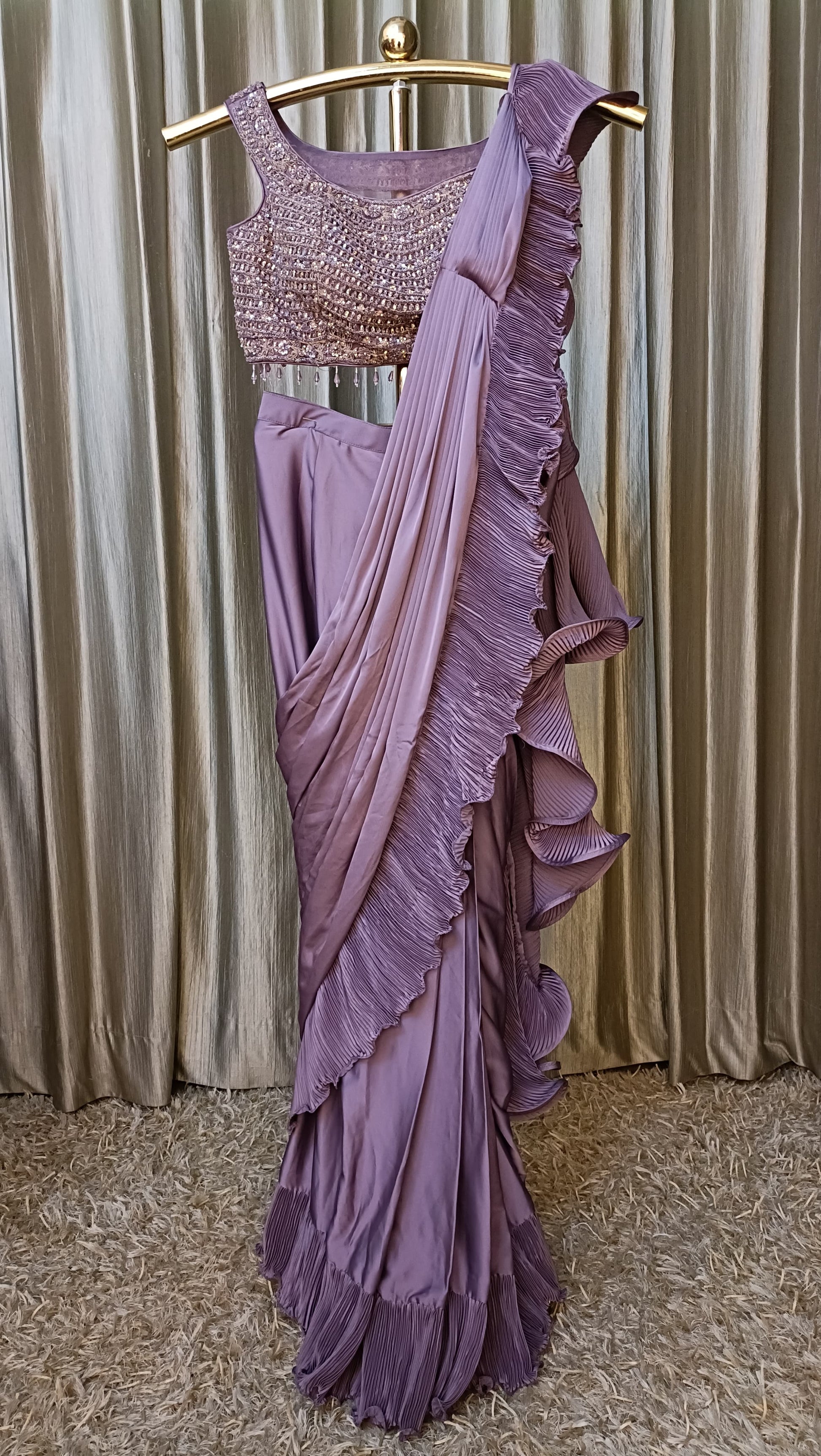 COCKTAIL,RECEPTION,WEDDING,FESTIVE OCCASSION READY TO WEAR SAREE
