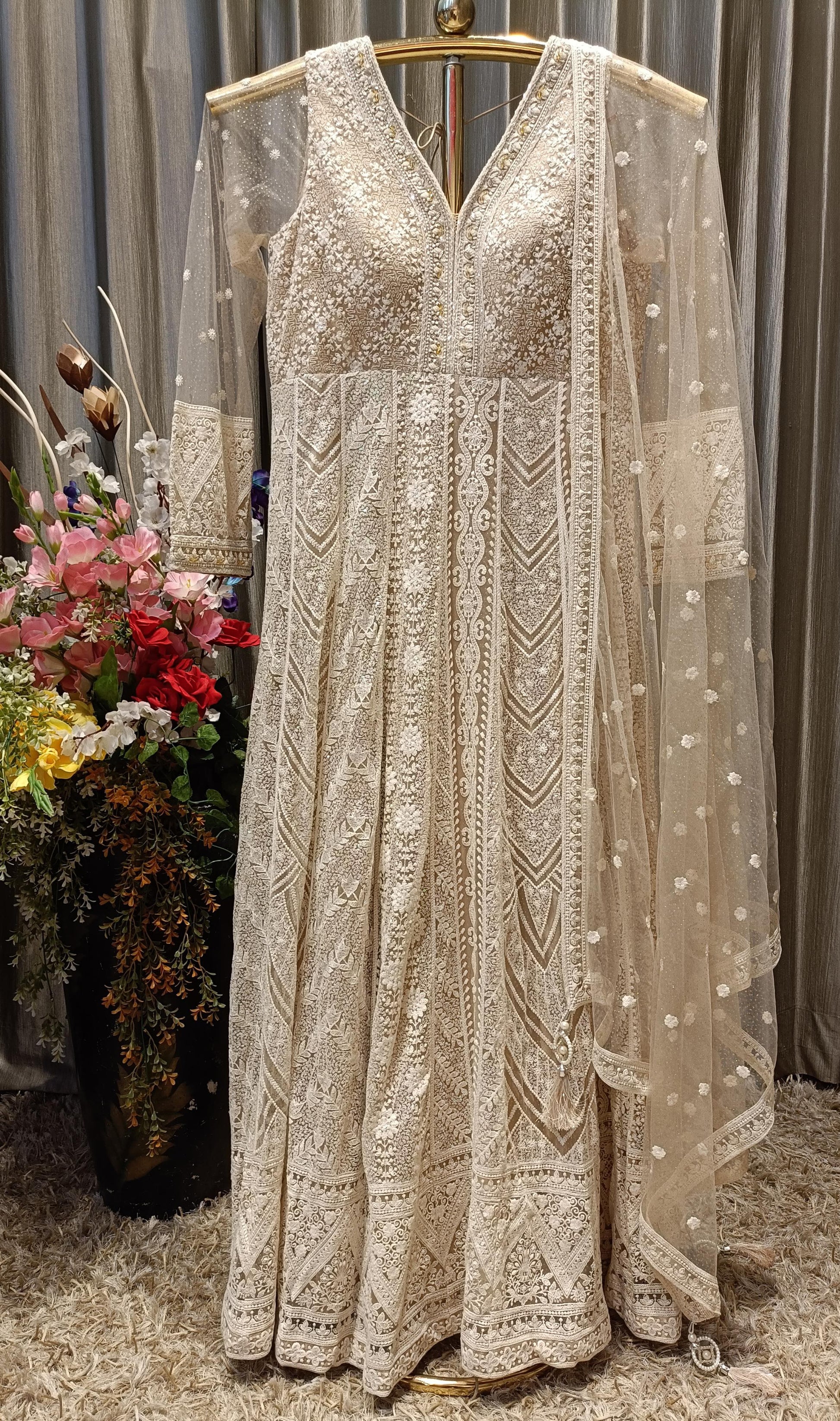 ANARKALI GOWN EVENING OUTING,RECEPTION,FUNCTIONAL PARTY WEAR