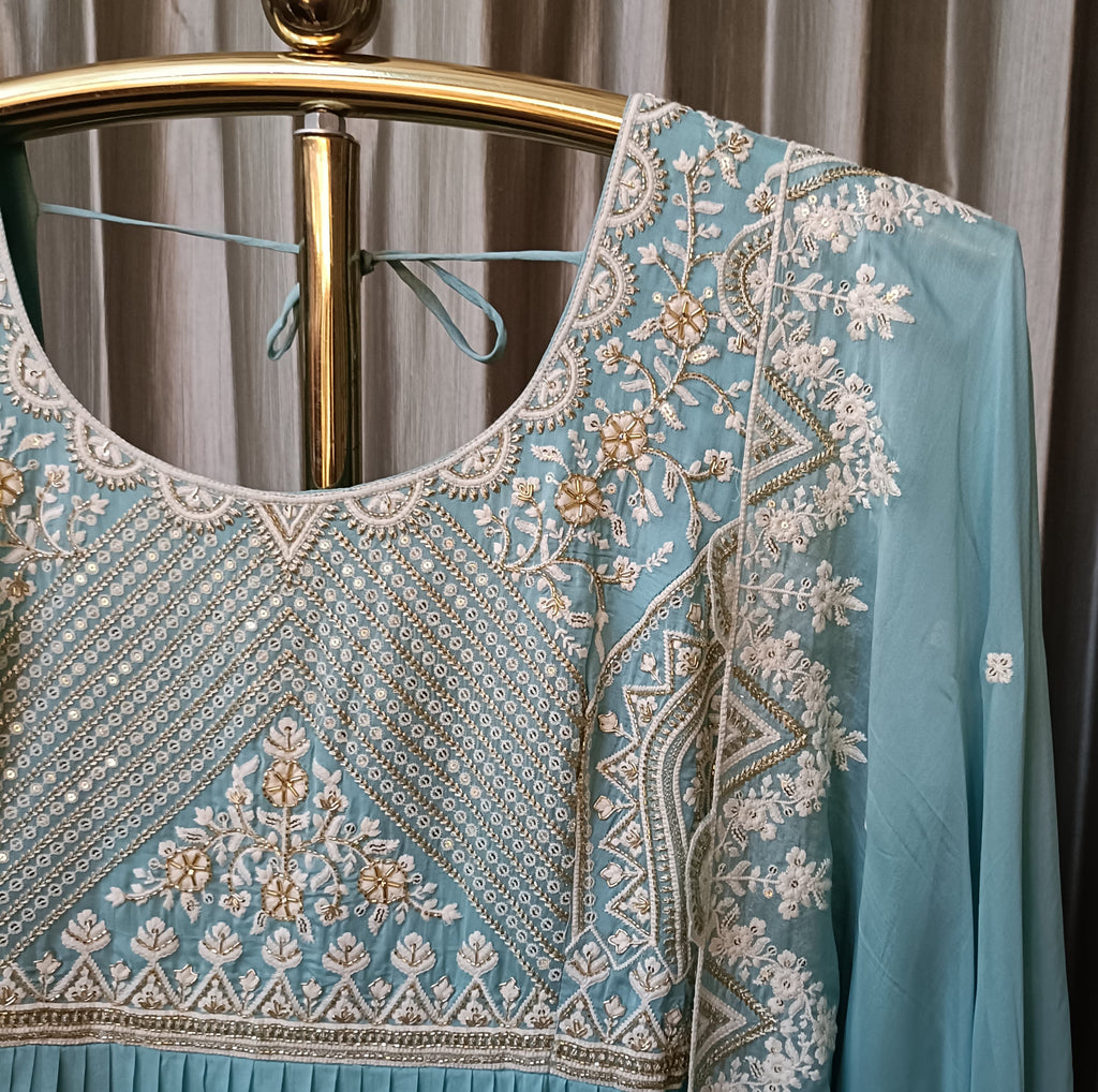 GATHER STYLE ANARKALI DRESS SANGEET, RECEPTION,FESTIVE OCCASSION