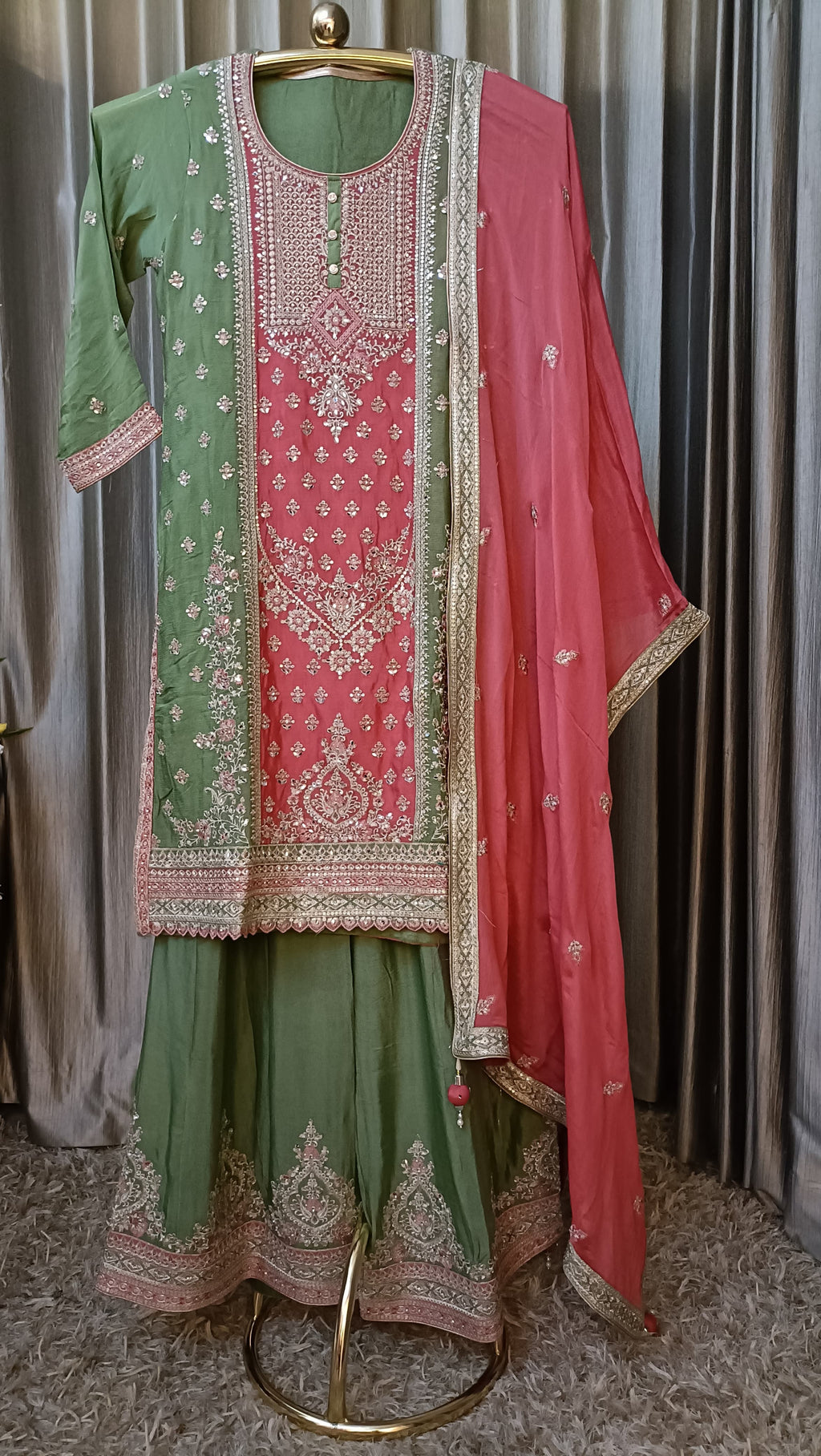 PALAZZO SET MEHNDI,SANGEET,EVENING PARTIES,FESTIVE OCCASSION PARTY WEAR