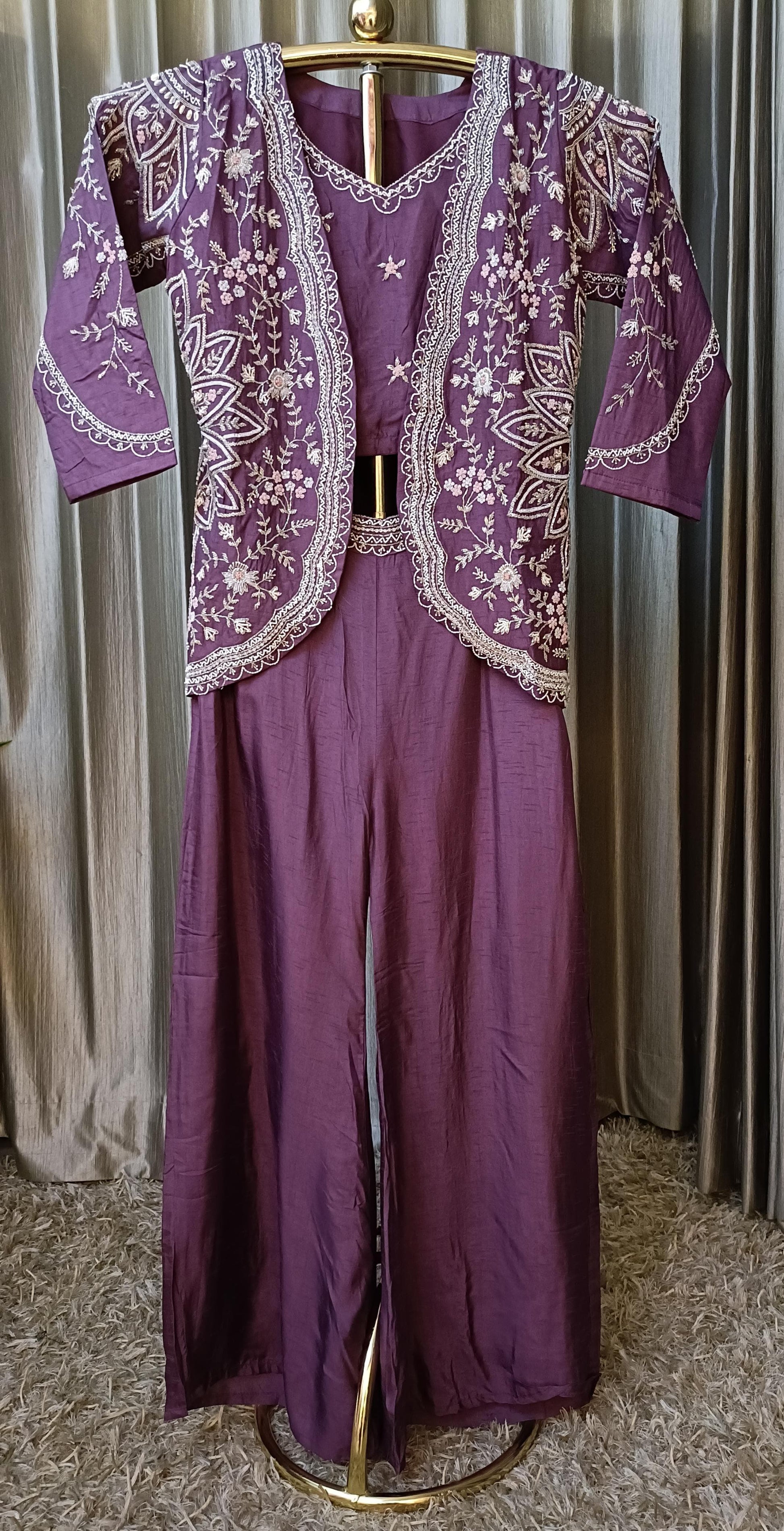 INDO-WESTERN JACKET STYLE OUTFIT,EVENING PARTY,FESTIVE OCCASSION,