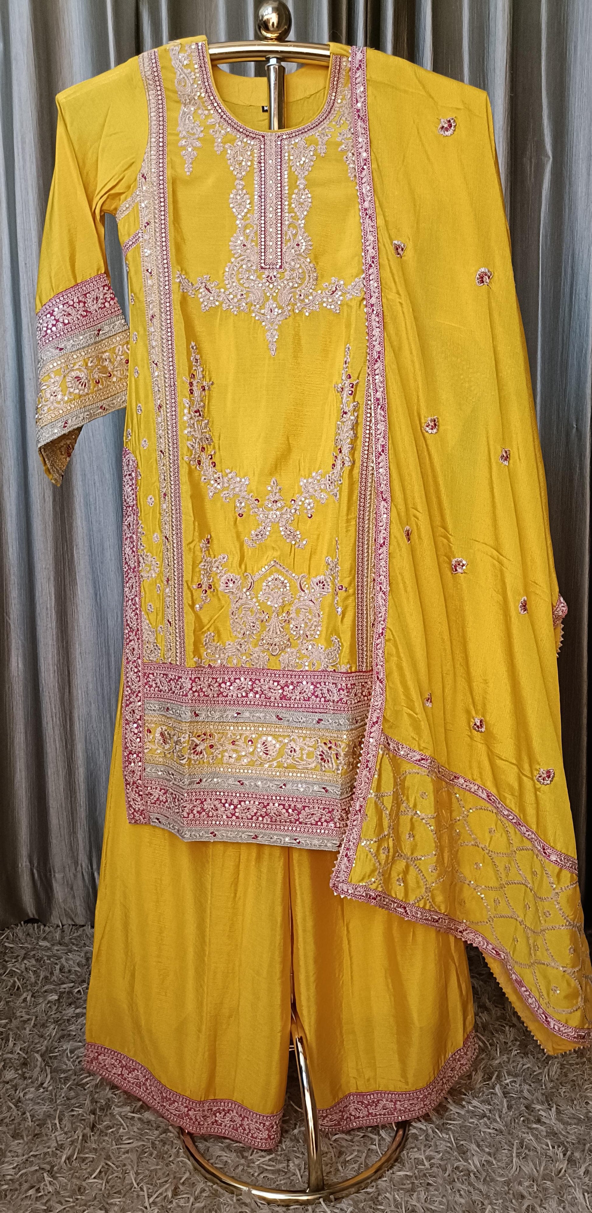 PALAZZO SET HALDI,TRADITIONAL, FUNCTIONAL, FESTIVE OCCASSION