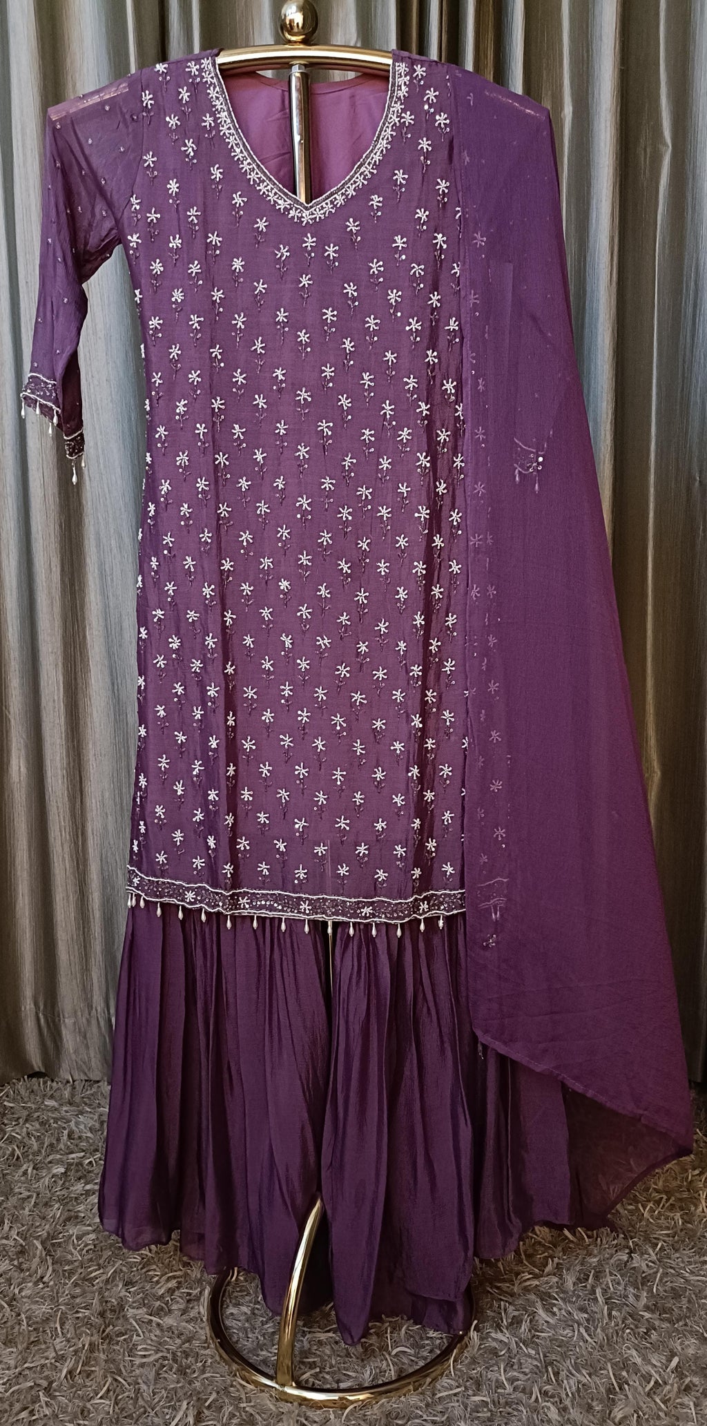 PALAZZO WITH TOP SET ,SANGEET,EVENING OUTING,PARTY WEAR OUTFIT