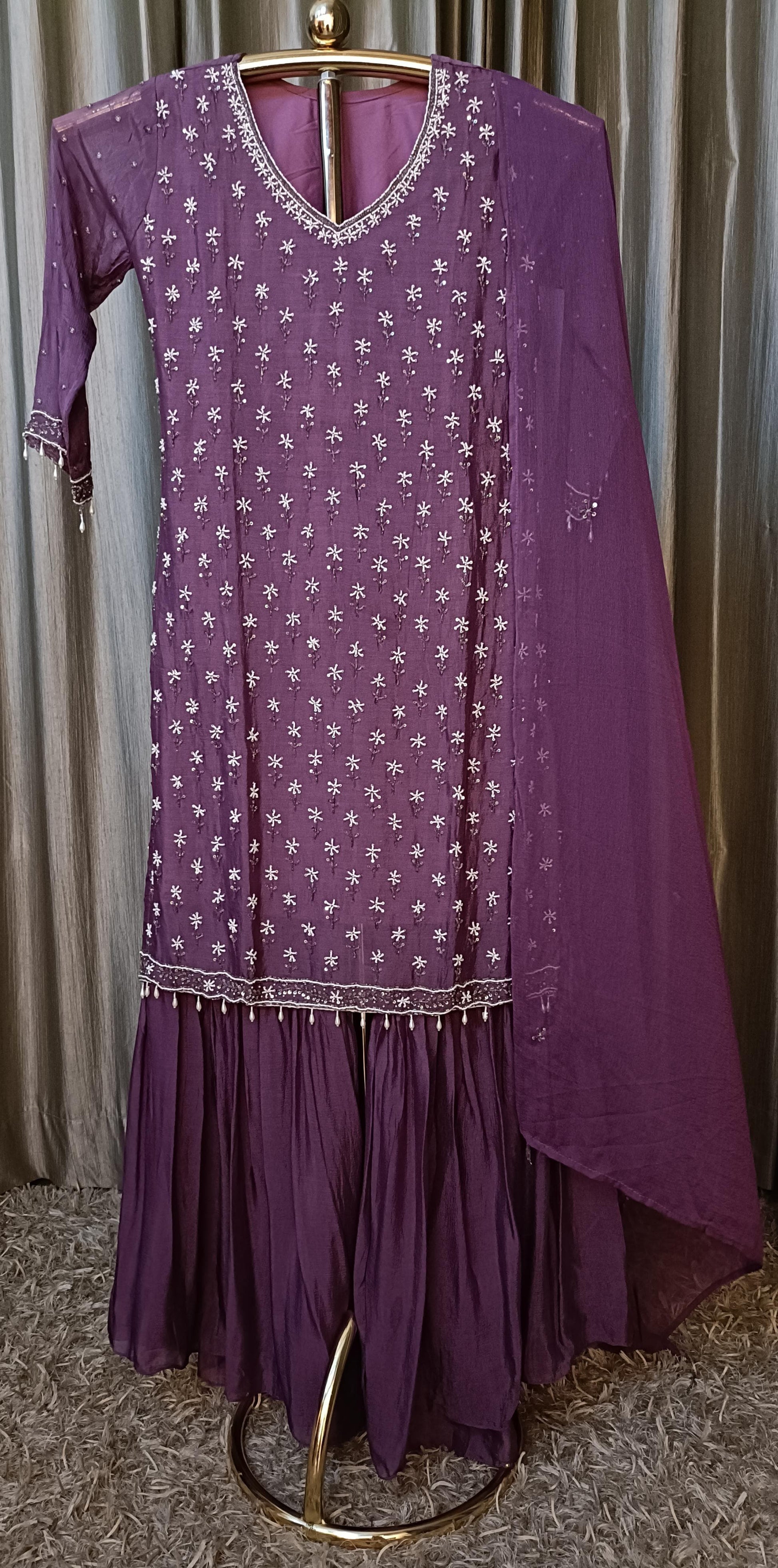 PALAZZO WITH TOP SET ,SANGEET,EVENING OUTING,PARTY WEAR OUTFIT