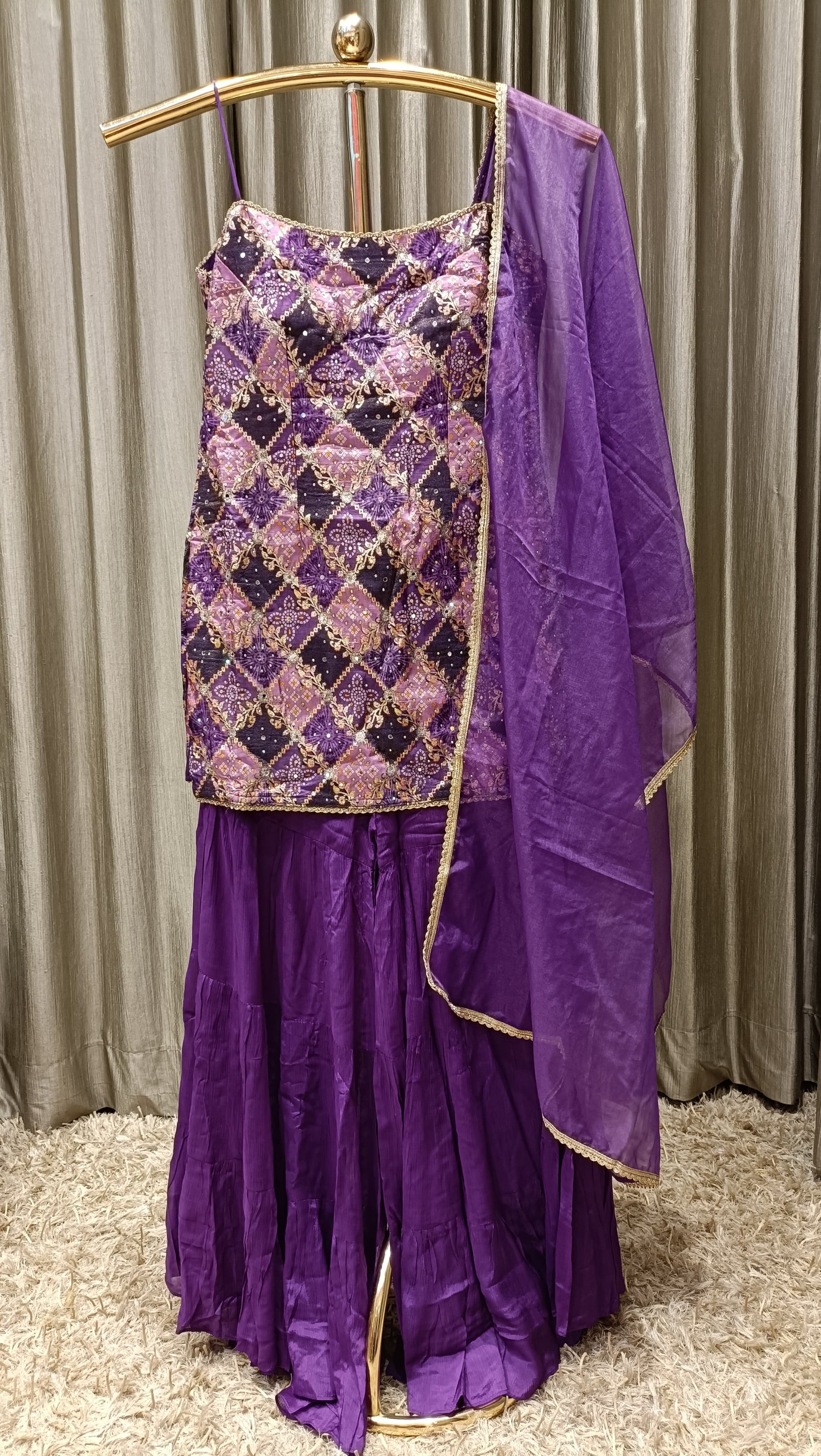 SPAGHATTI STYLE PALAZZO SET,SANGEET,MEHNDI,FESHTIVE OCCASSION PARTY WEAR