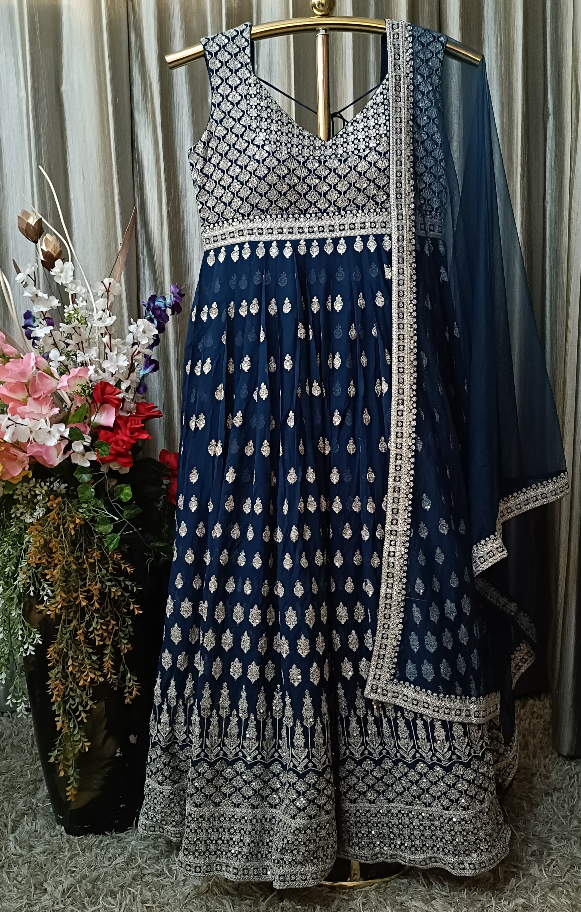 ANARKALI FLOOR LENGTH DRESS WEDDING,RECEPTION,FUNCTIONAL,FESTIVE OCCASSION, PARTY WEAR