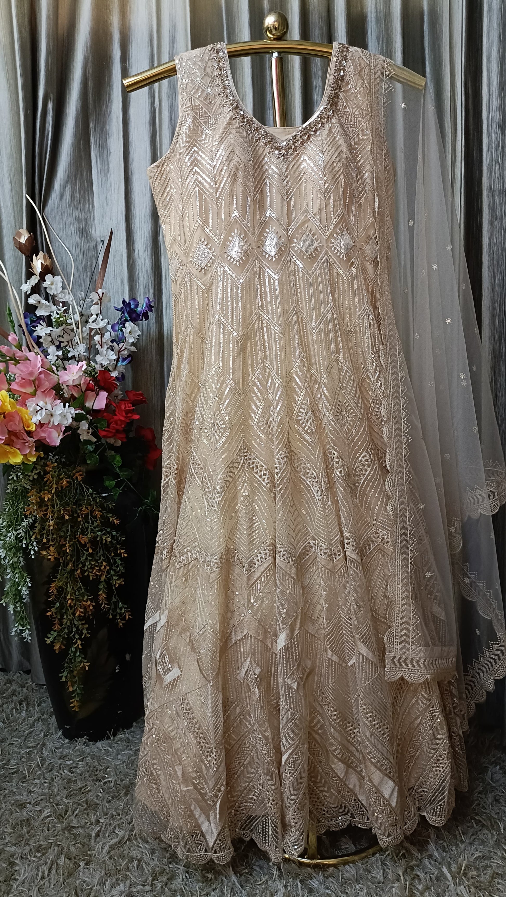 ANARKALI OUTFIT EVENING OCCASION,RECEPTITION,SANGEET PARTY WEAR