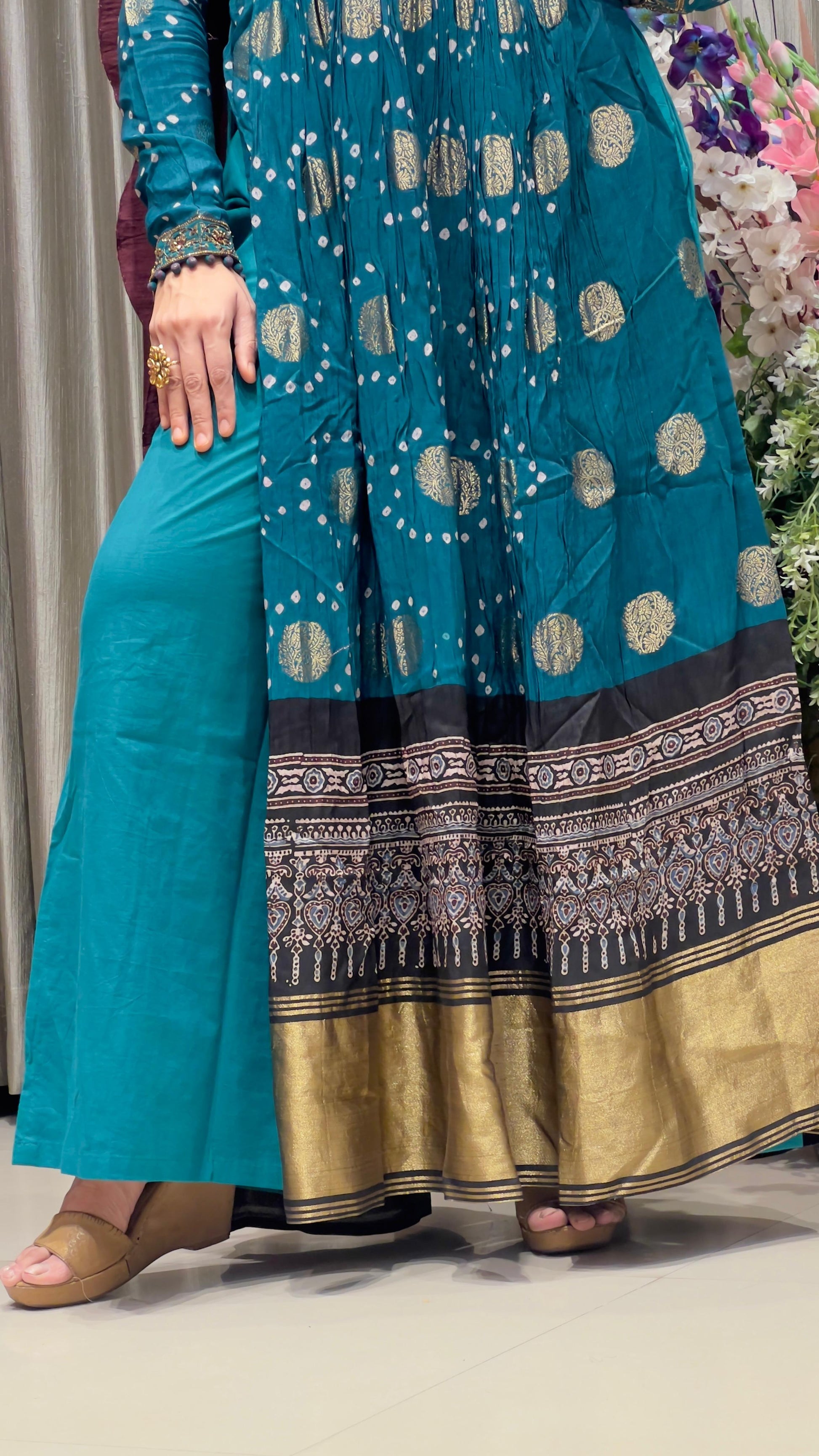 ANARKALI  WITH PALAZZO SET SANGEET,EVENING OUTING,PARTY WEAR