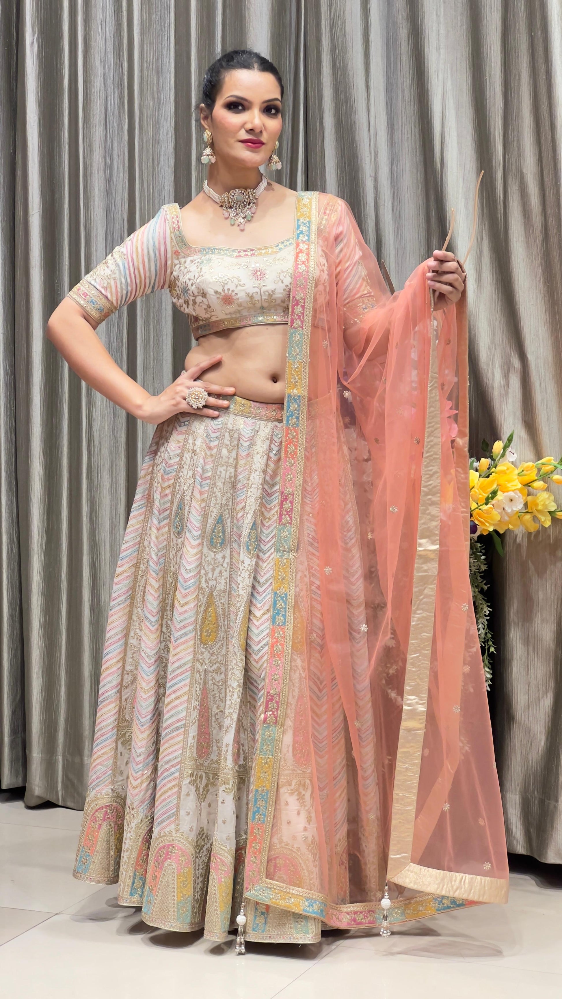 LEHENGA CHOLI SANGEET,WEDDING,MEHNDI,FESTIVE OCCASSION, PARTY WEAR