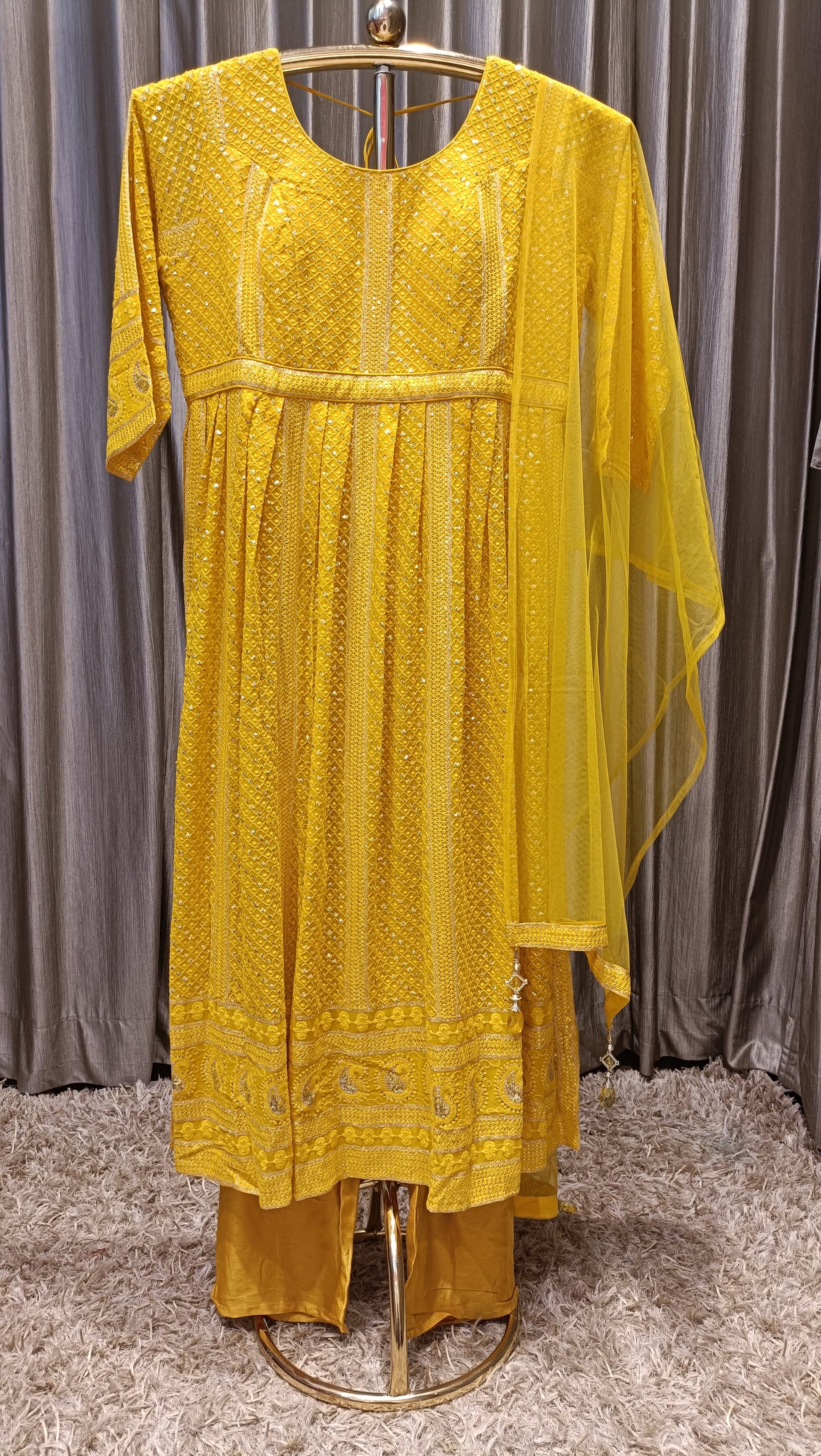 PALAZZO KURTA SET HALDI,SEMI OCCASSION,FESTIVE PARTY WEAR