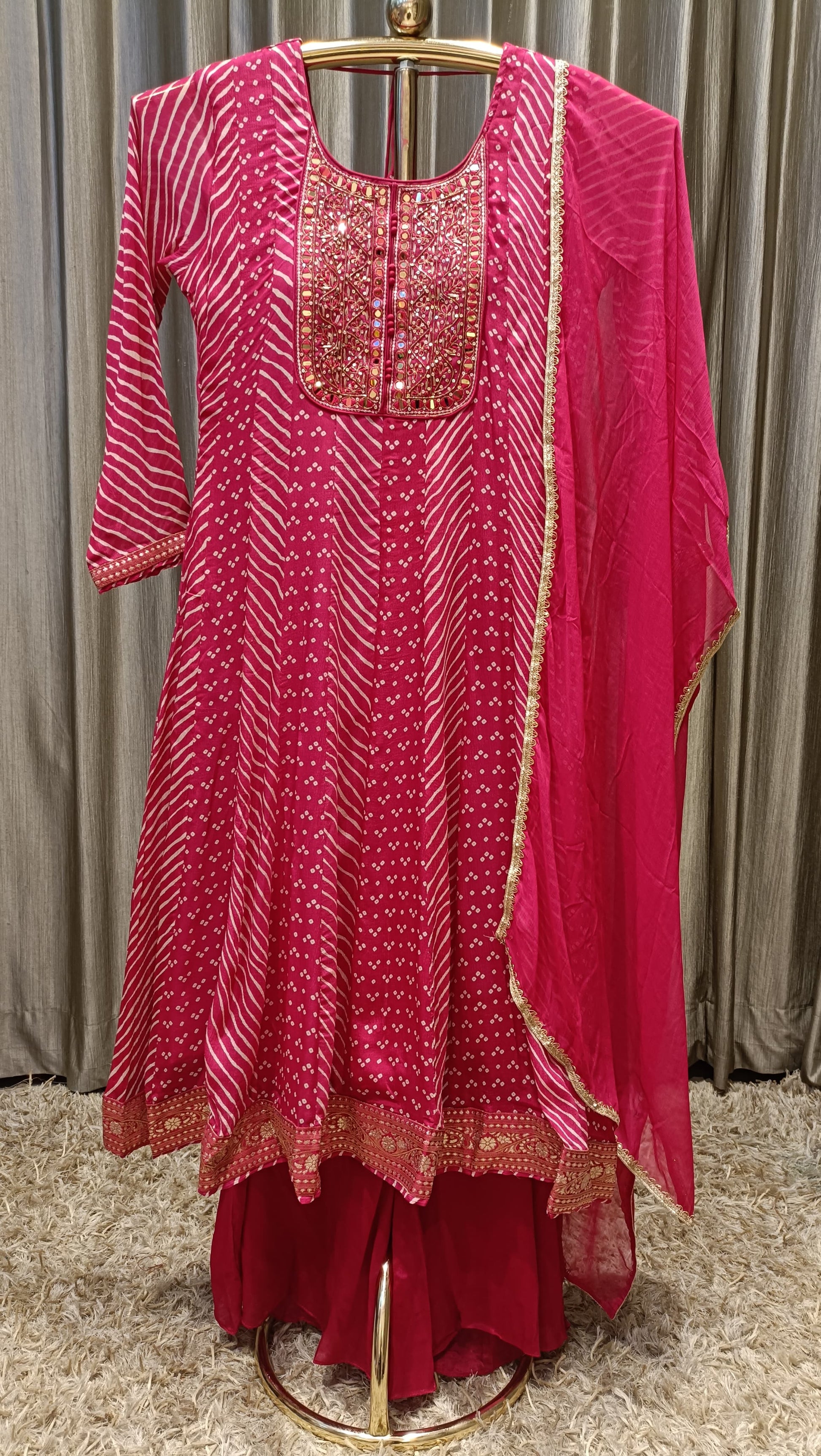 PALAZZO WITH ANARKALI STYLE DRESS SANGEET,EVENINNG CELEBRATION,FESTIVE OCCASSION , PARTY WEAR