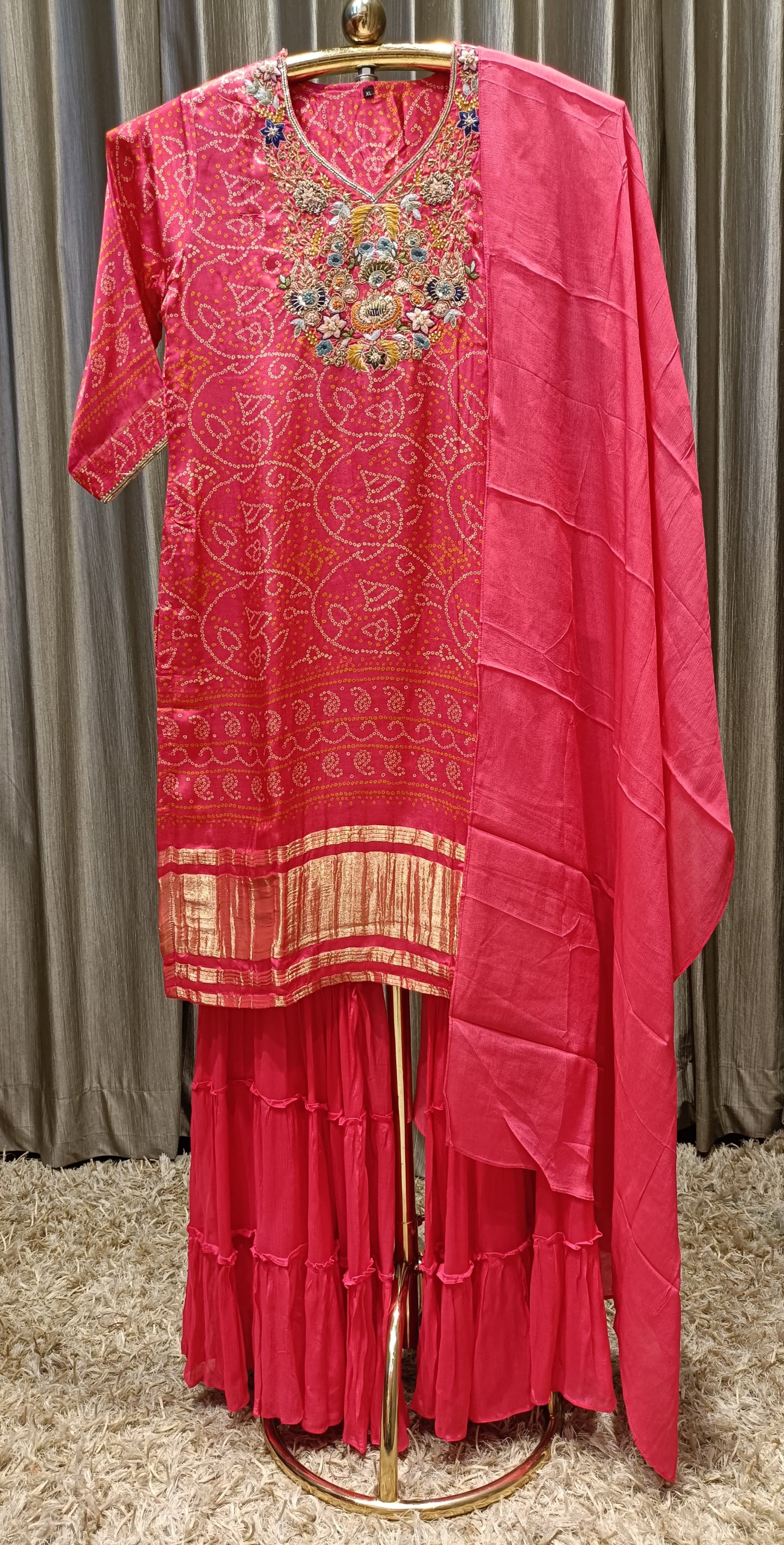 SEMI OCCASSION GHARARA PARTY WEAR DRESS